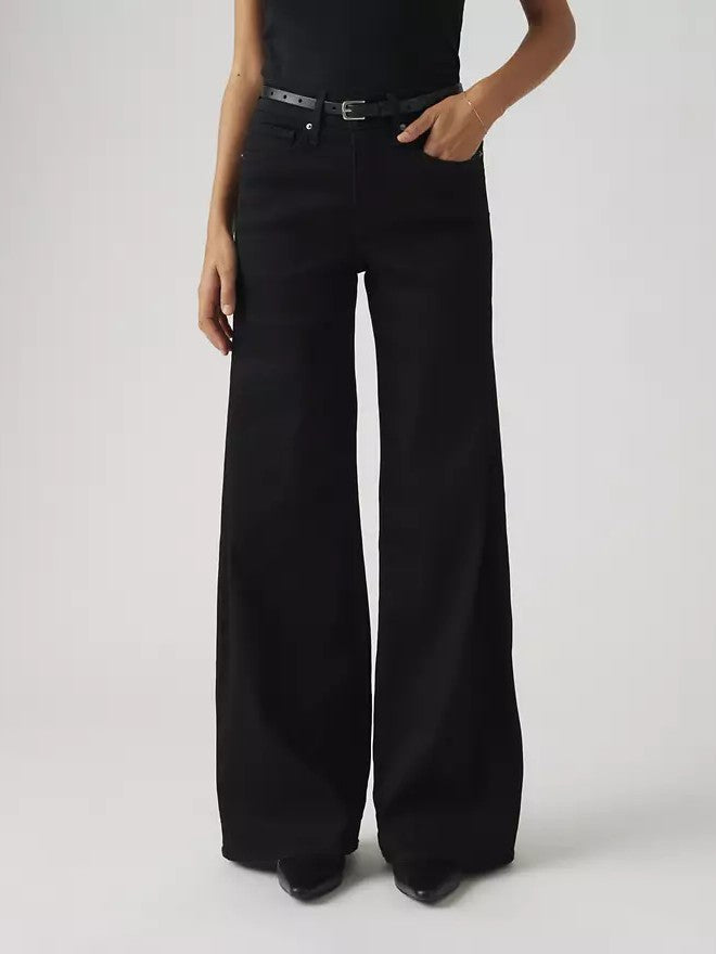 Levi's 318 Shaping Wide Leg Jean - Soft Black