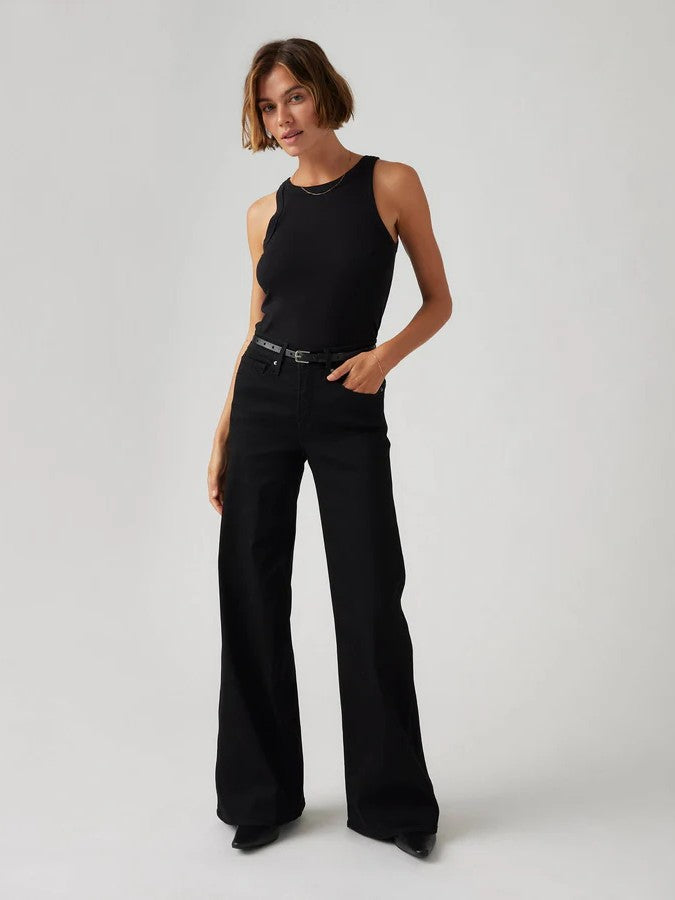 Levi's 318 Shaping Wide Leg Jean - Soft Black