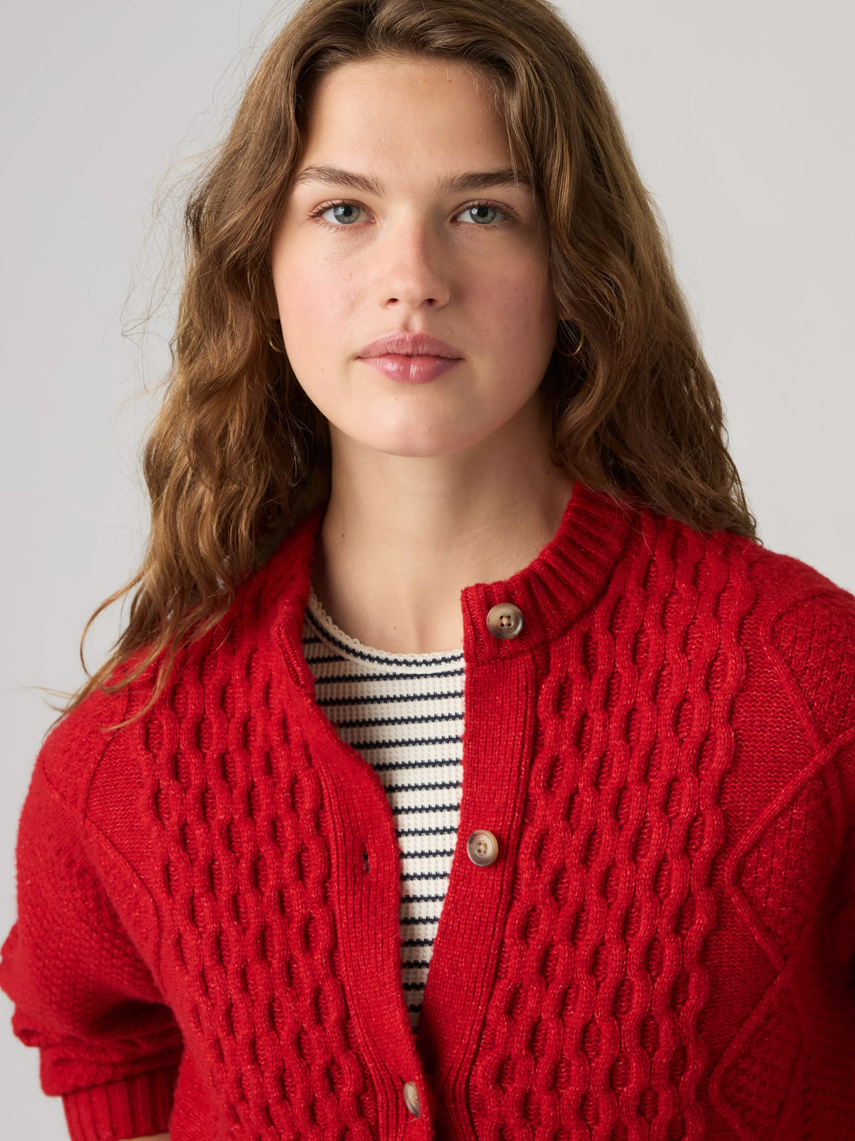 Levi's Charlotte Solid Cable Knit Cardigan