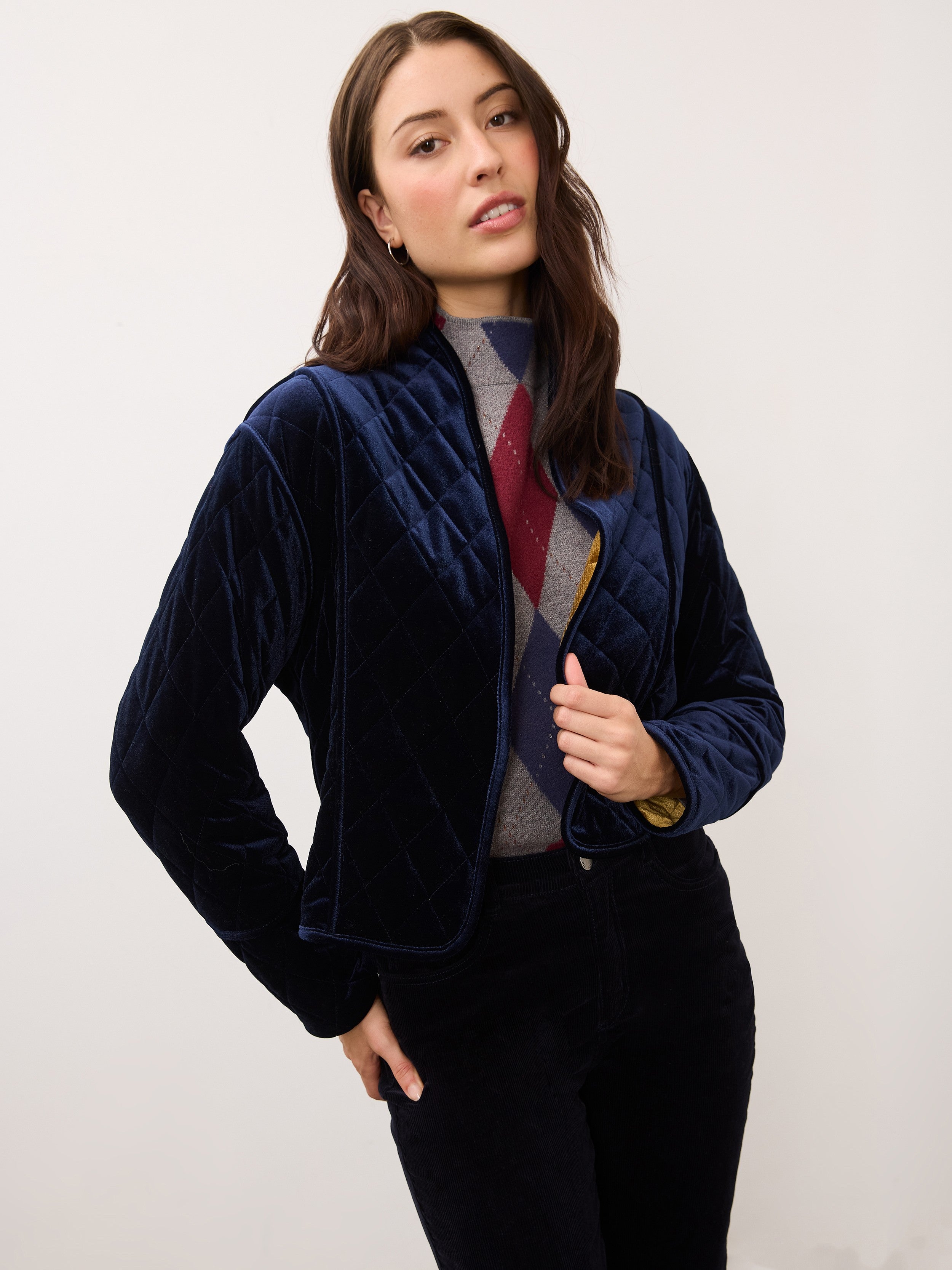 FDJ Quilted Velvet Reversible Jacket