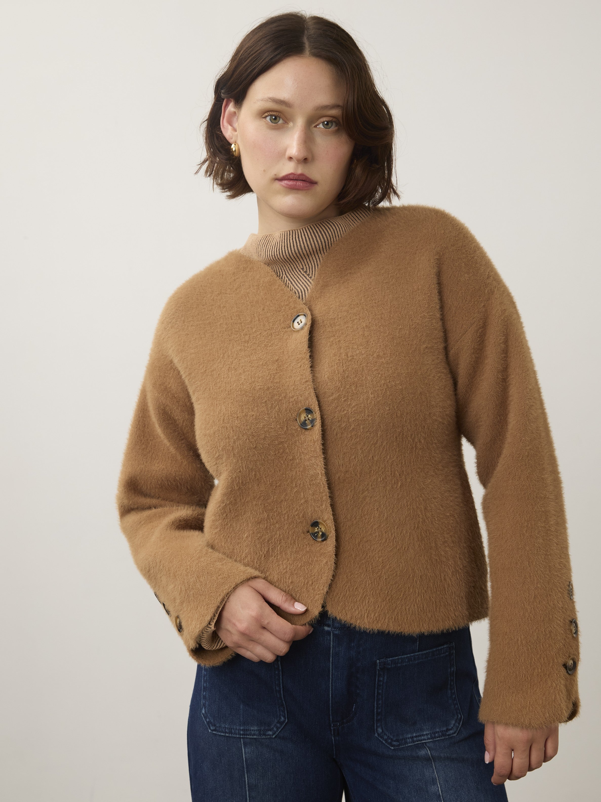 FDJ Almost Cashmere Button Jacket