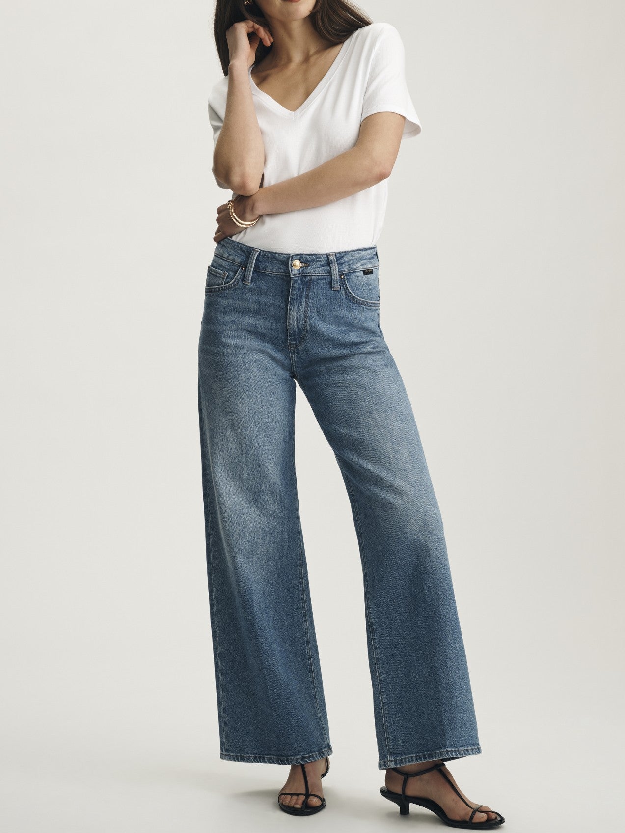 Mavi Paloma Mid Rise Wide Leg Jeans