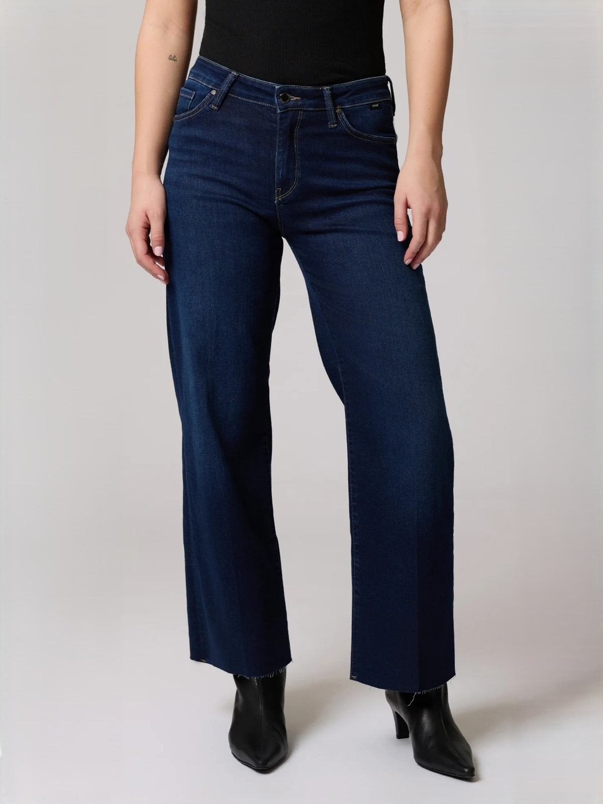 Mavi Paloma Mid Rise Brush 28" Wide Leg Jeans