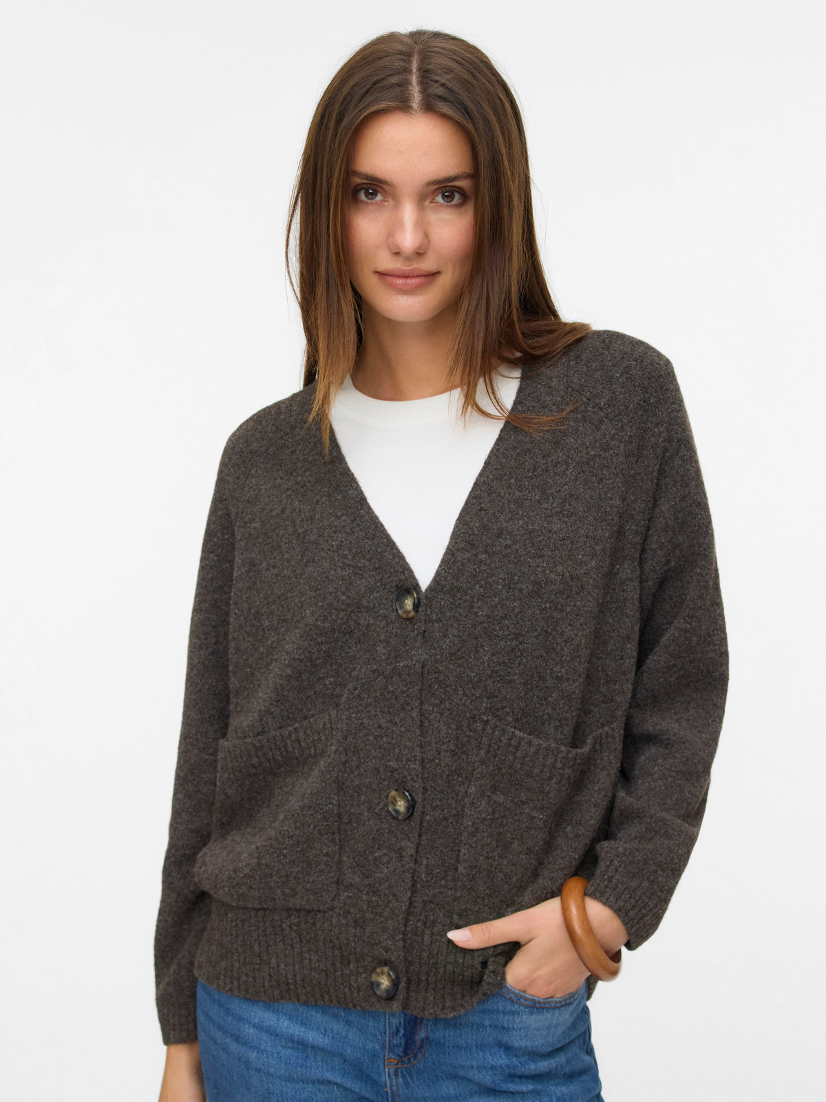 Vero Moda Boom V-Neck Button Cardigan
