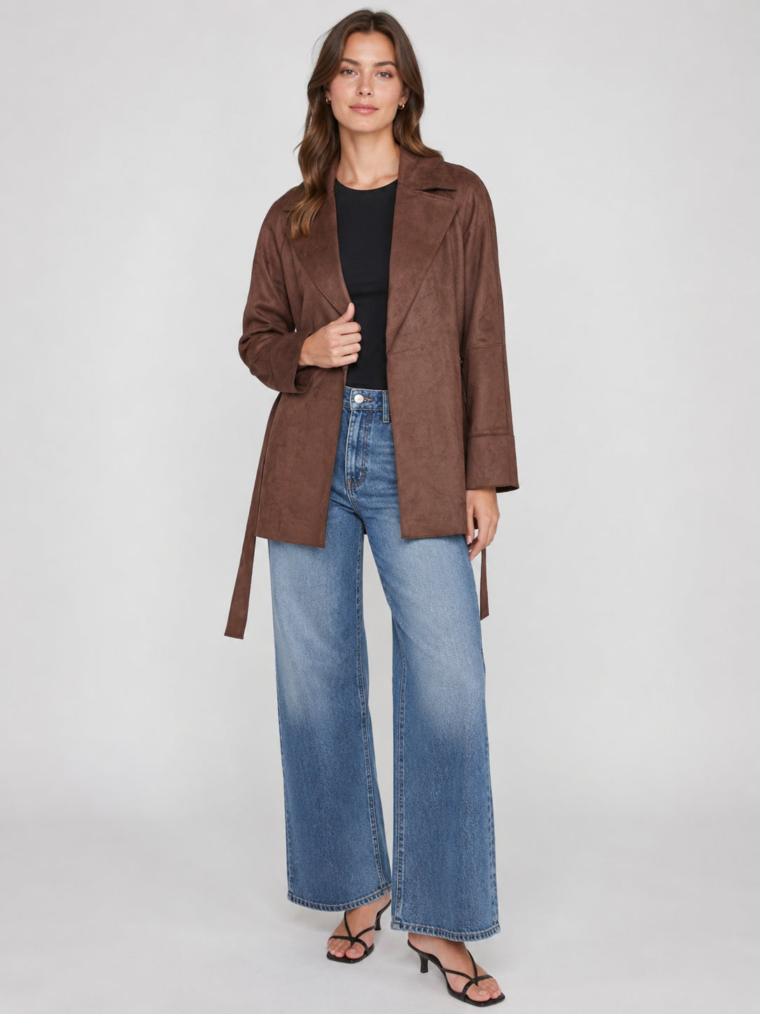 Vero Moda Joselina Faux Suede Belted Jacket