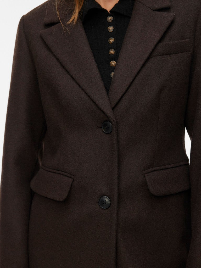Vero Moda Ava Long 2 Button Notch Coat
