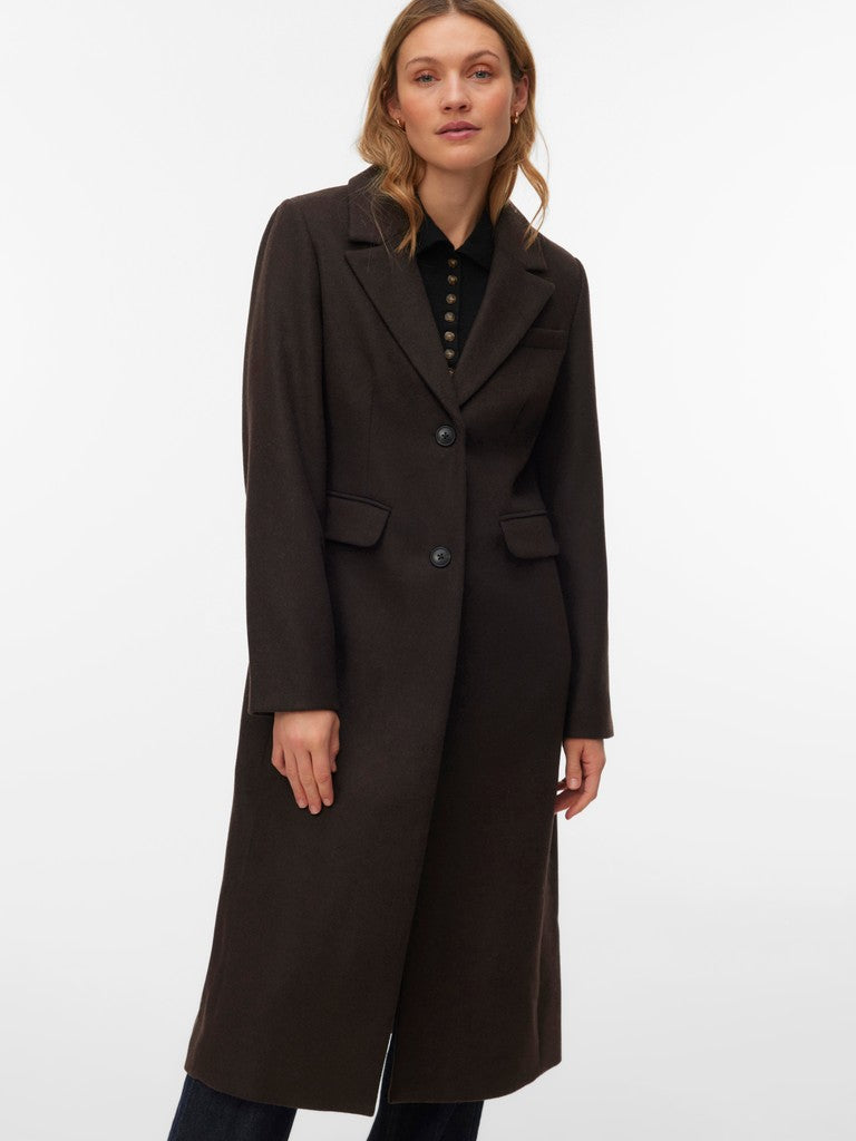 Vero Moda Ava Long 2 Button Notch Coat