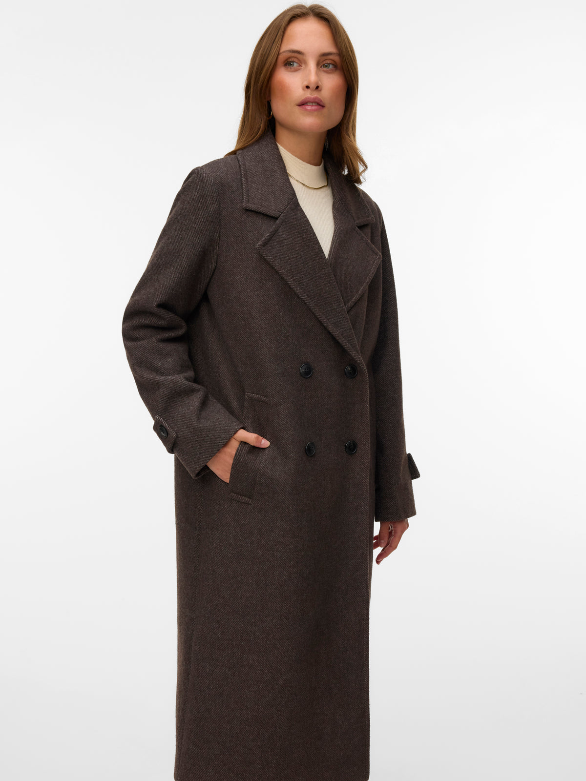 Vero Moda Eva Long Double Breasted Coat