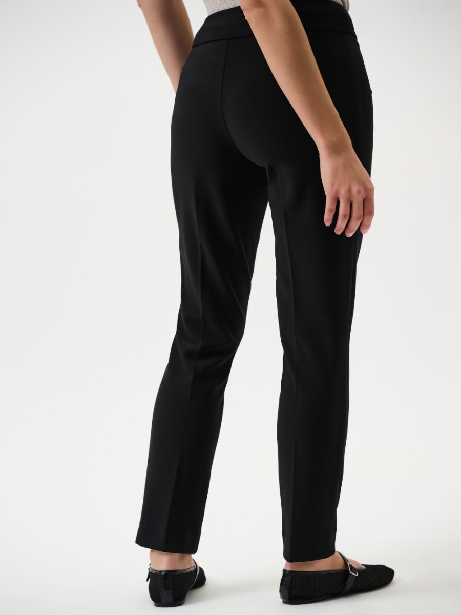Joseph Ribkoff Pull On 29" Slim Leg Pant in black, shown from the back with a slim fit silhouette.