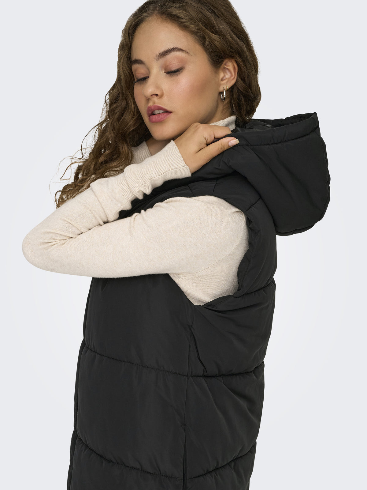 Only Alina Long Hooded Vest