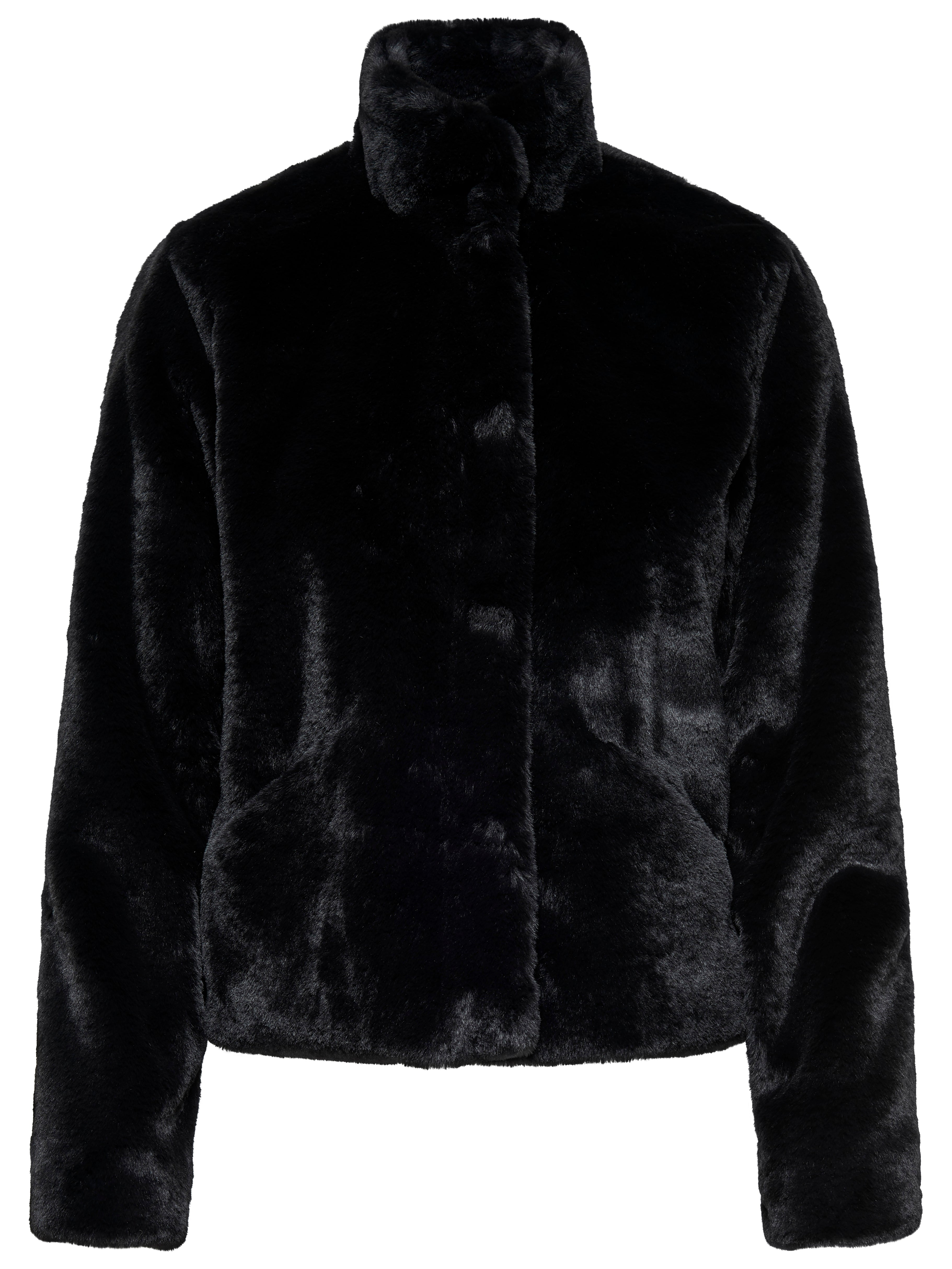 Only New Vida Faux Fur Button Jacket