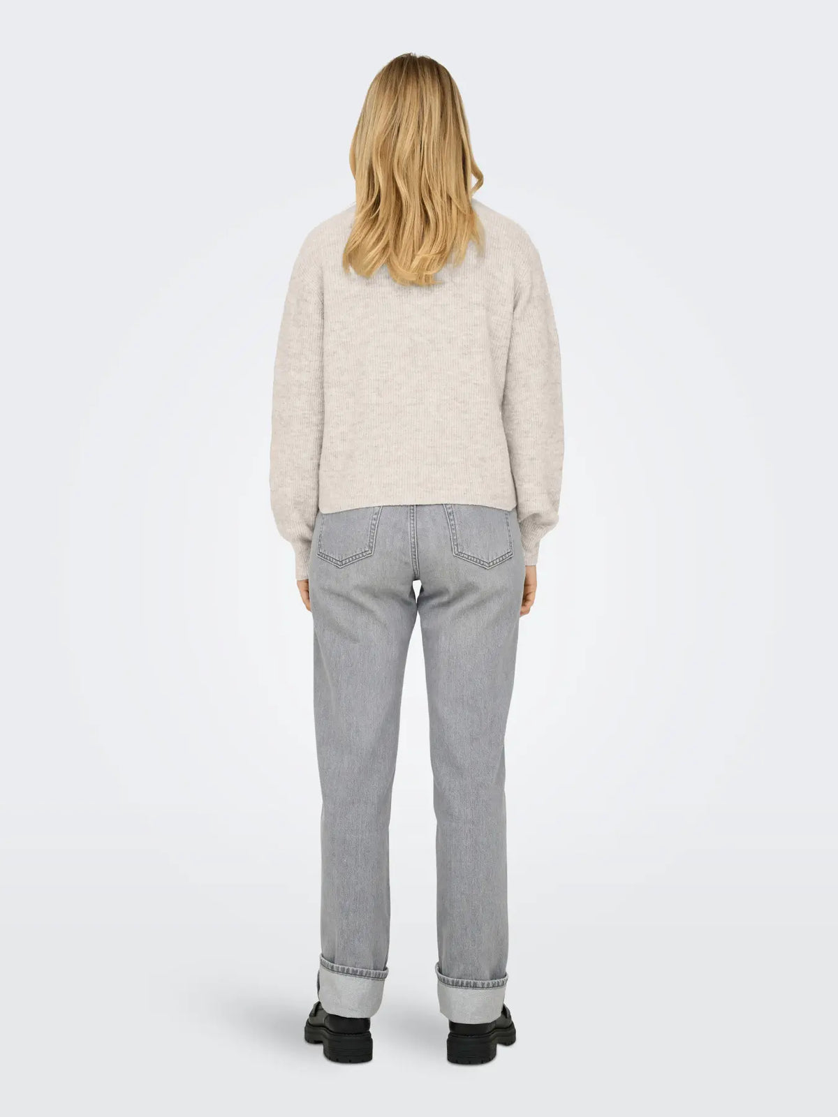 JDY Lumi Pearl Button Crew Neck Cardigan