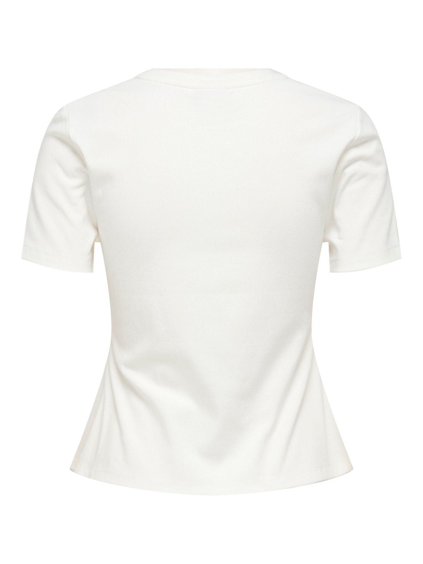 Back view of white Jacqueline De Yong Tessa Detailed Top made from soft fabric, perfect casual top.