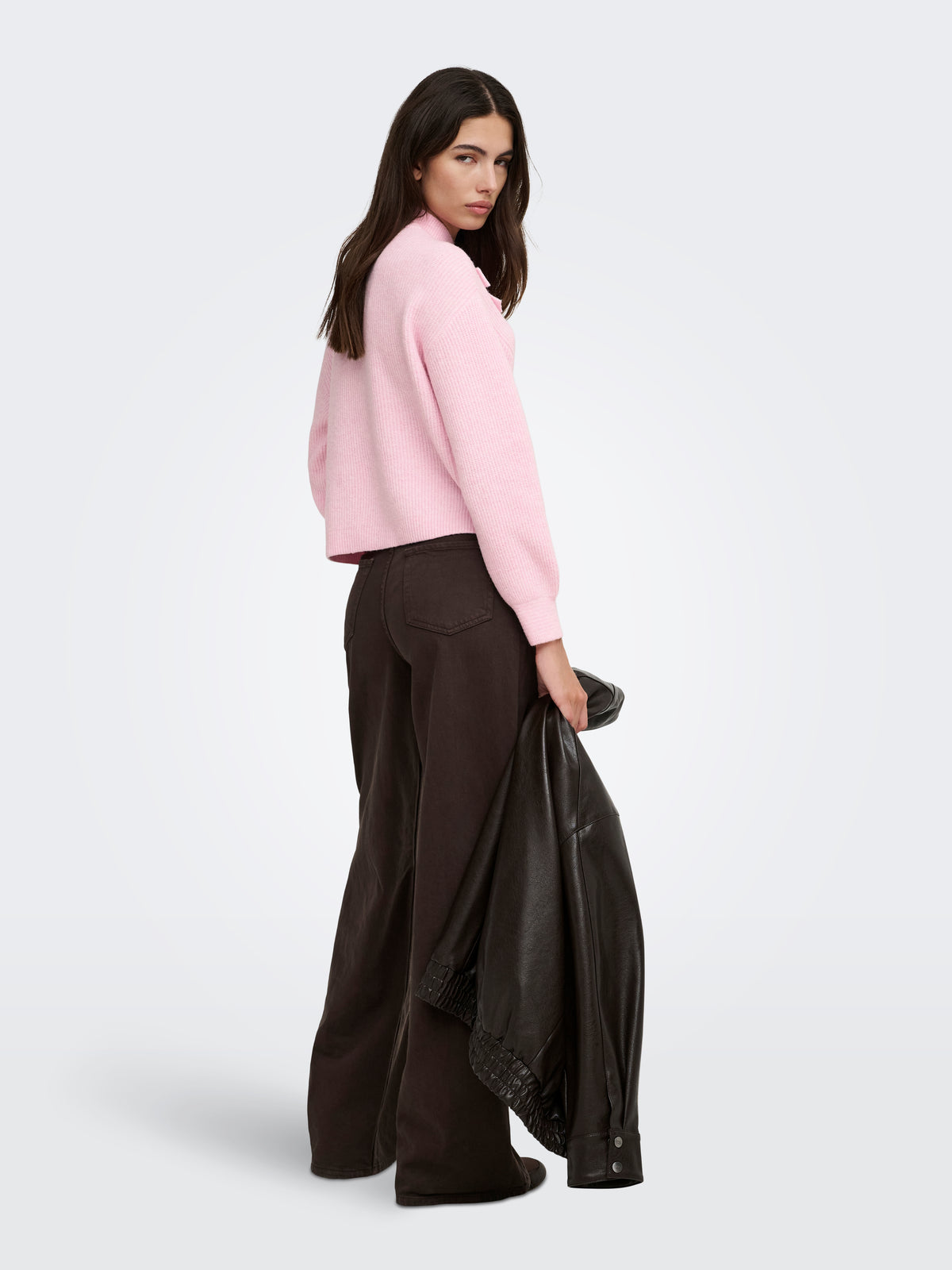 Only Lisa Bow Mock Neck Sweater