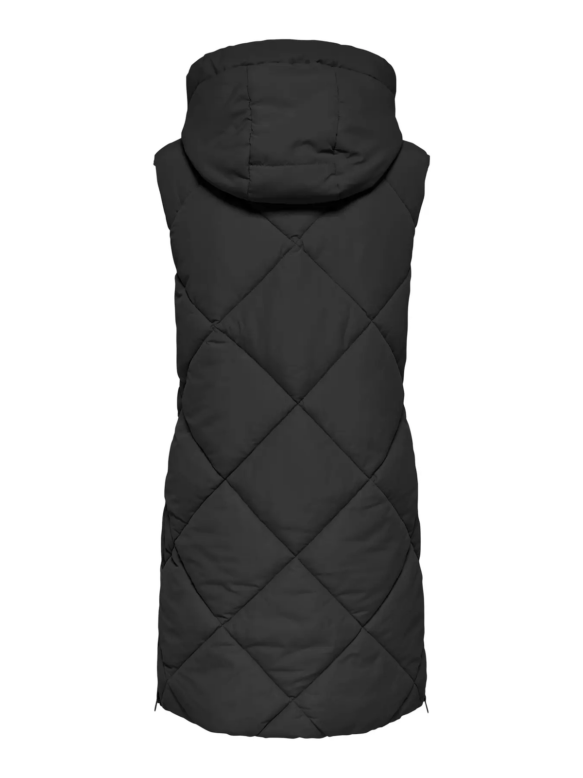 Only Diamond Quilted Hooded Puffer Vest
