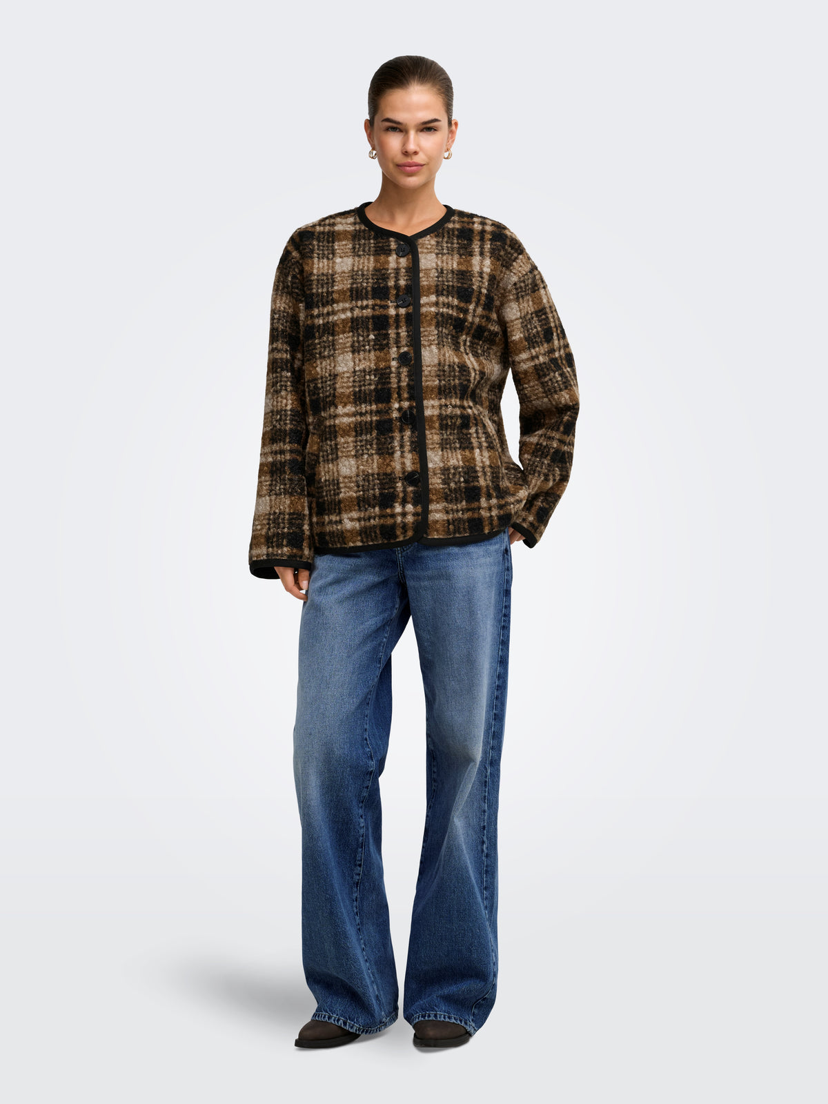Only Anni Plaid Bouclé Jacket