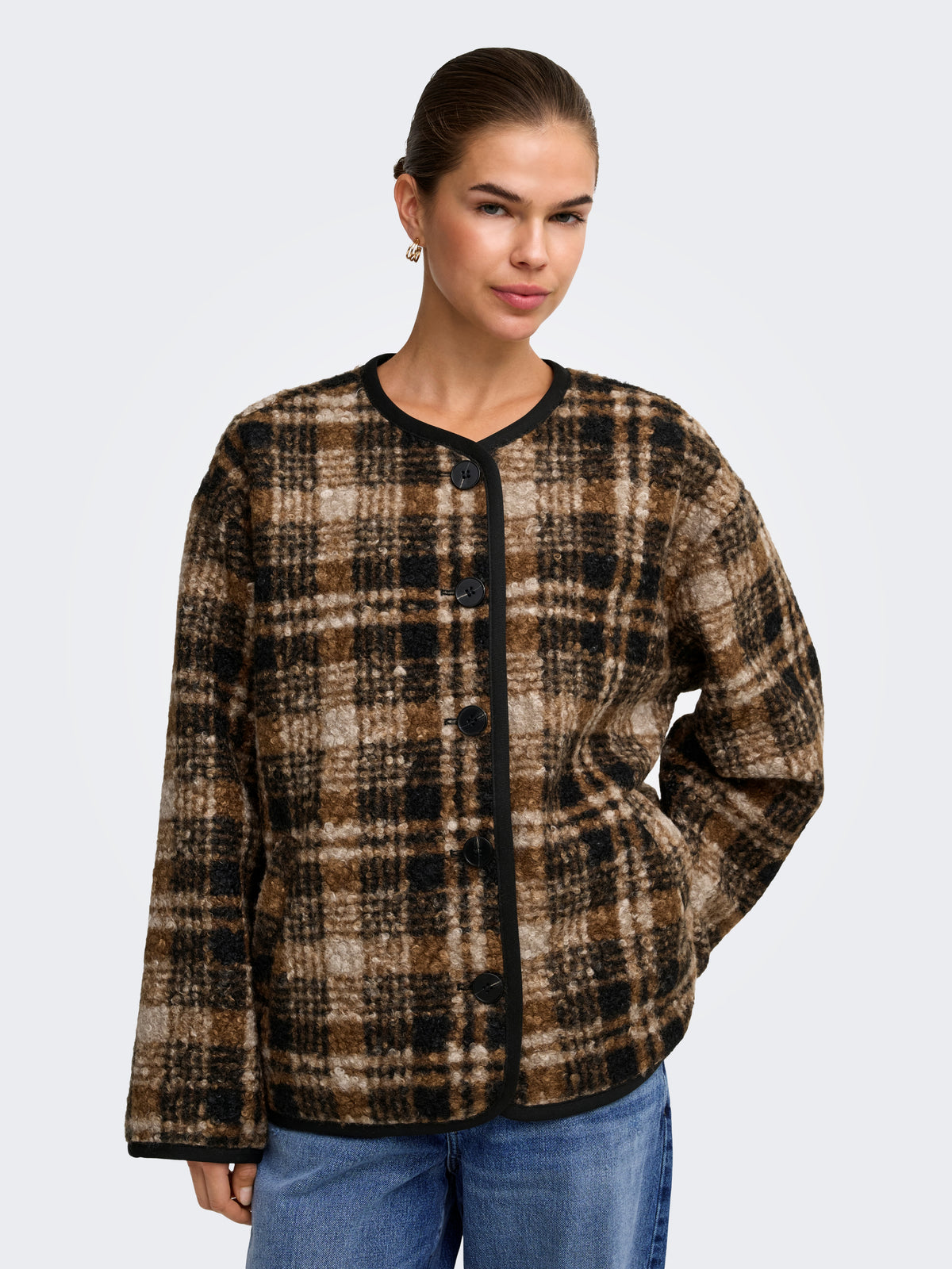 Only Anni Plaid Bouclé Jacket