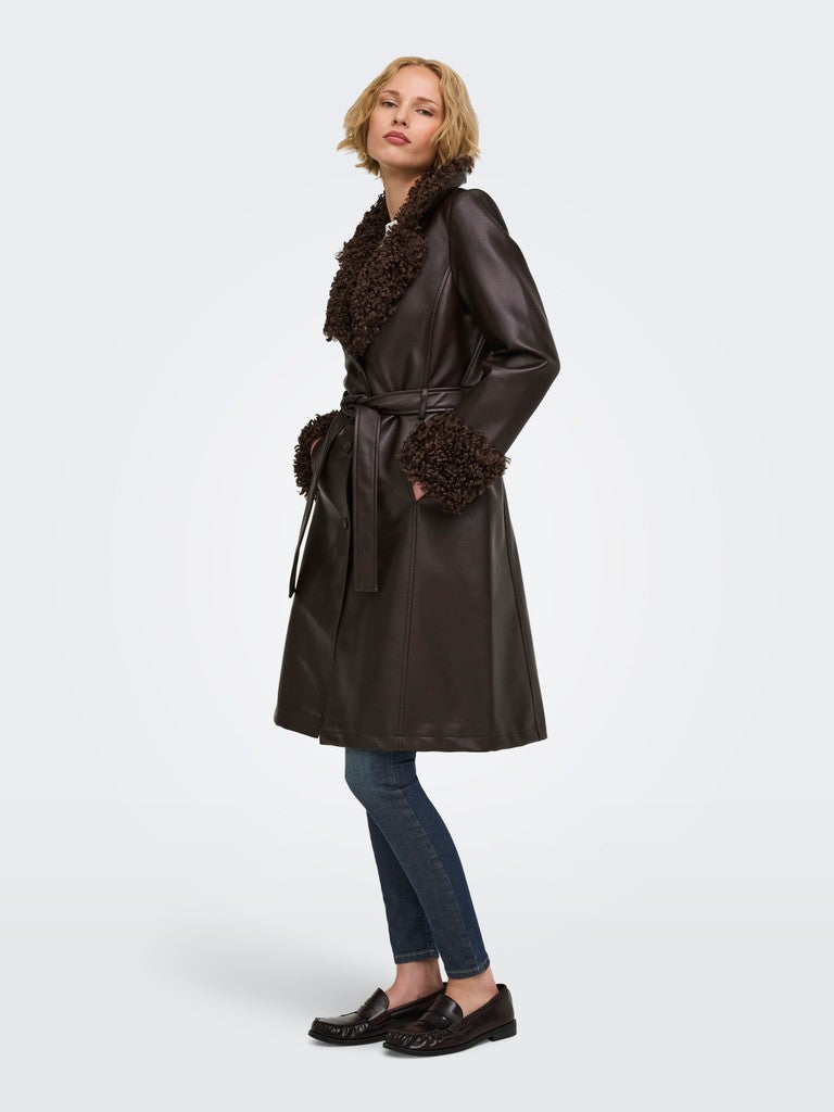 Only Marlee Faux Leather Fur Jacket