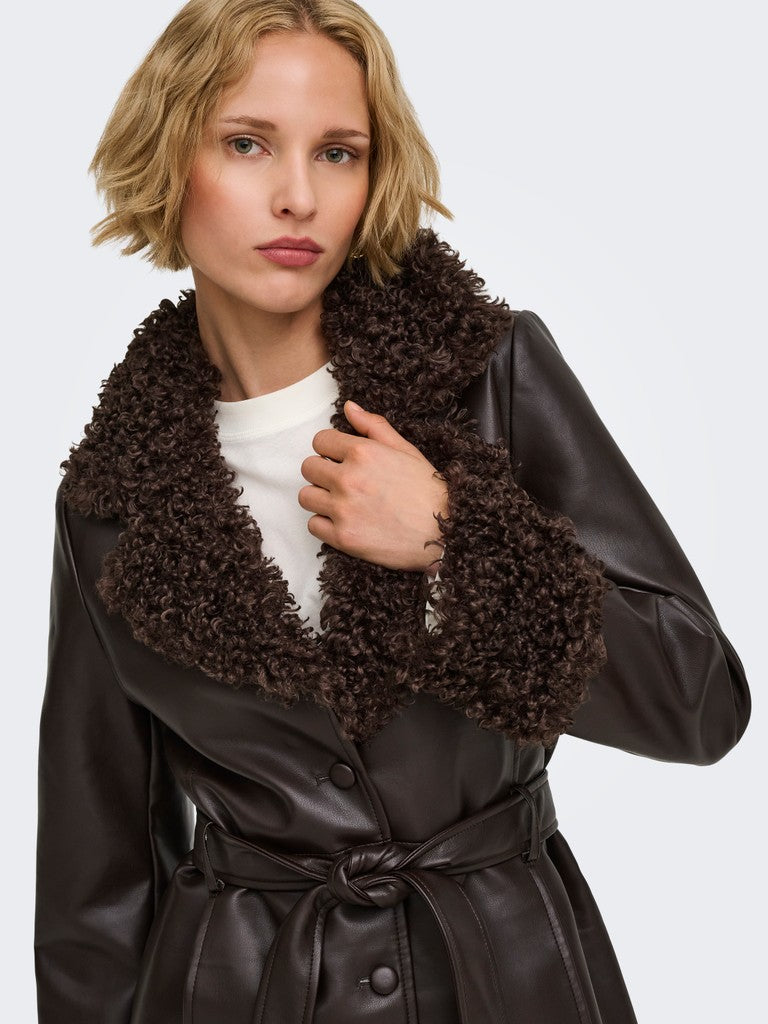 Only Marlee Faux Leather Fur Jacket