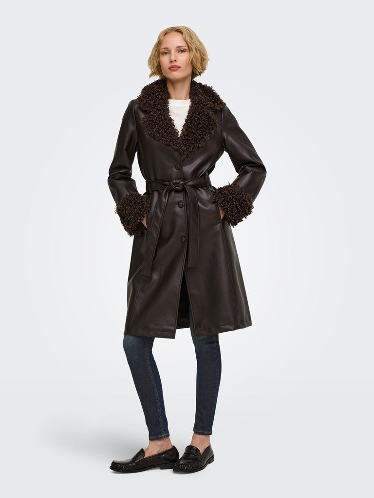 Only Marlee Faux Leather Fur Jacket