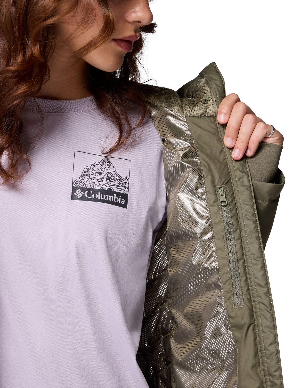 Columbia Heavenly 3/4 Length Hooded Omni-Heat Jacket