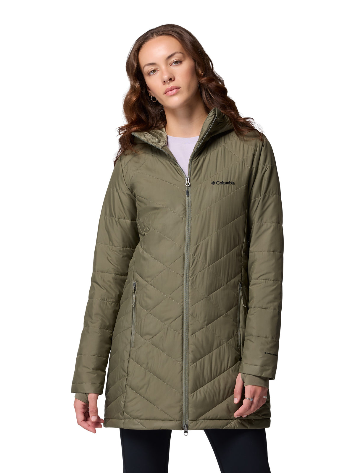 Columbia Heavenly 3/4 Length Hooded Omni-Heat Jacket