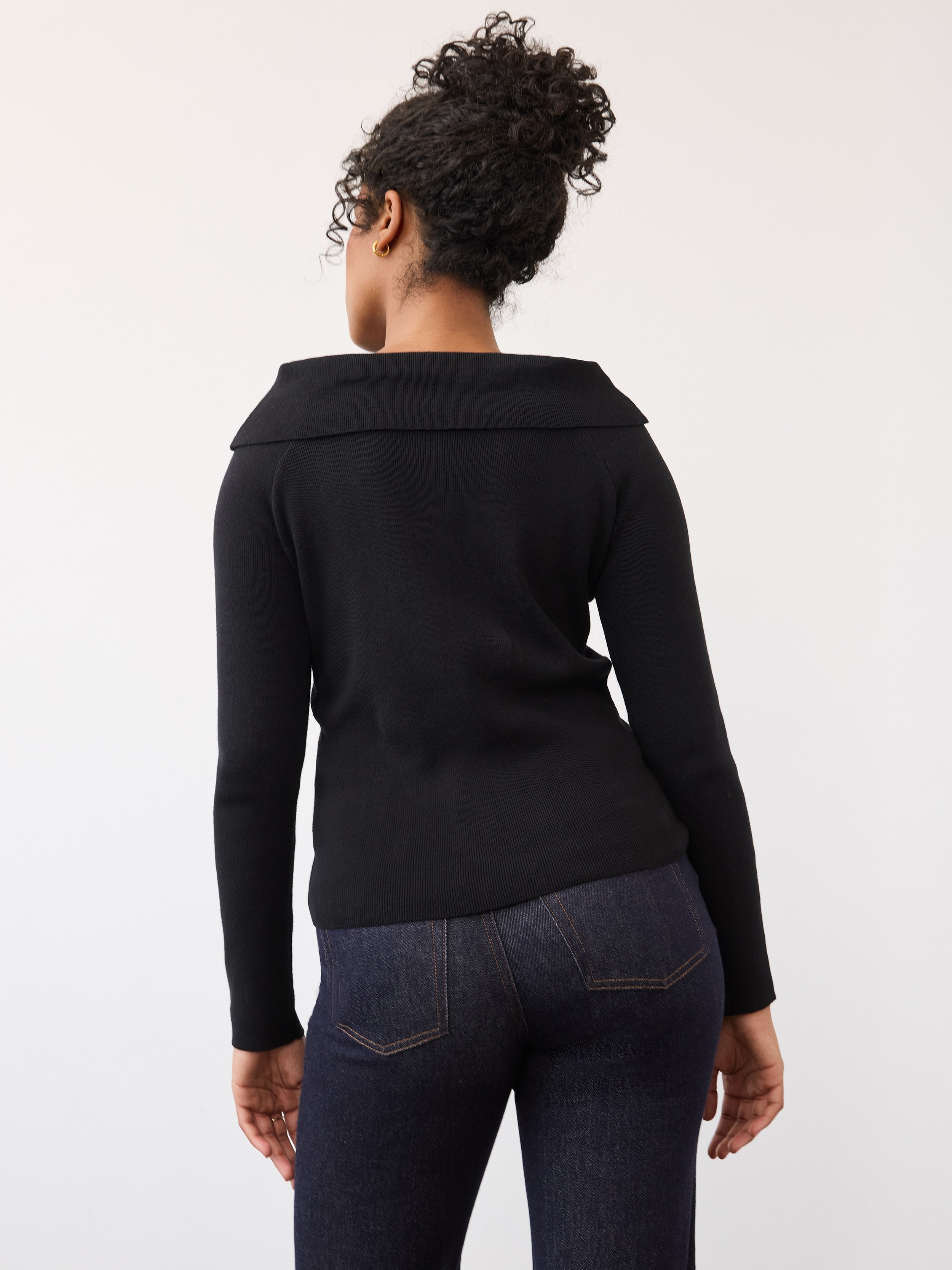 FDJ Off-The-Shoulder Bow Sweater