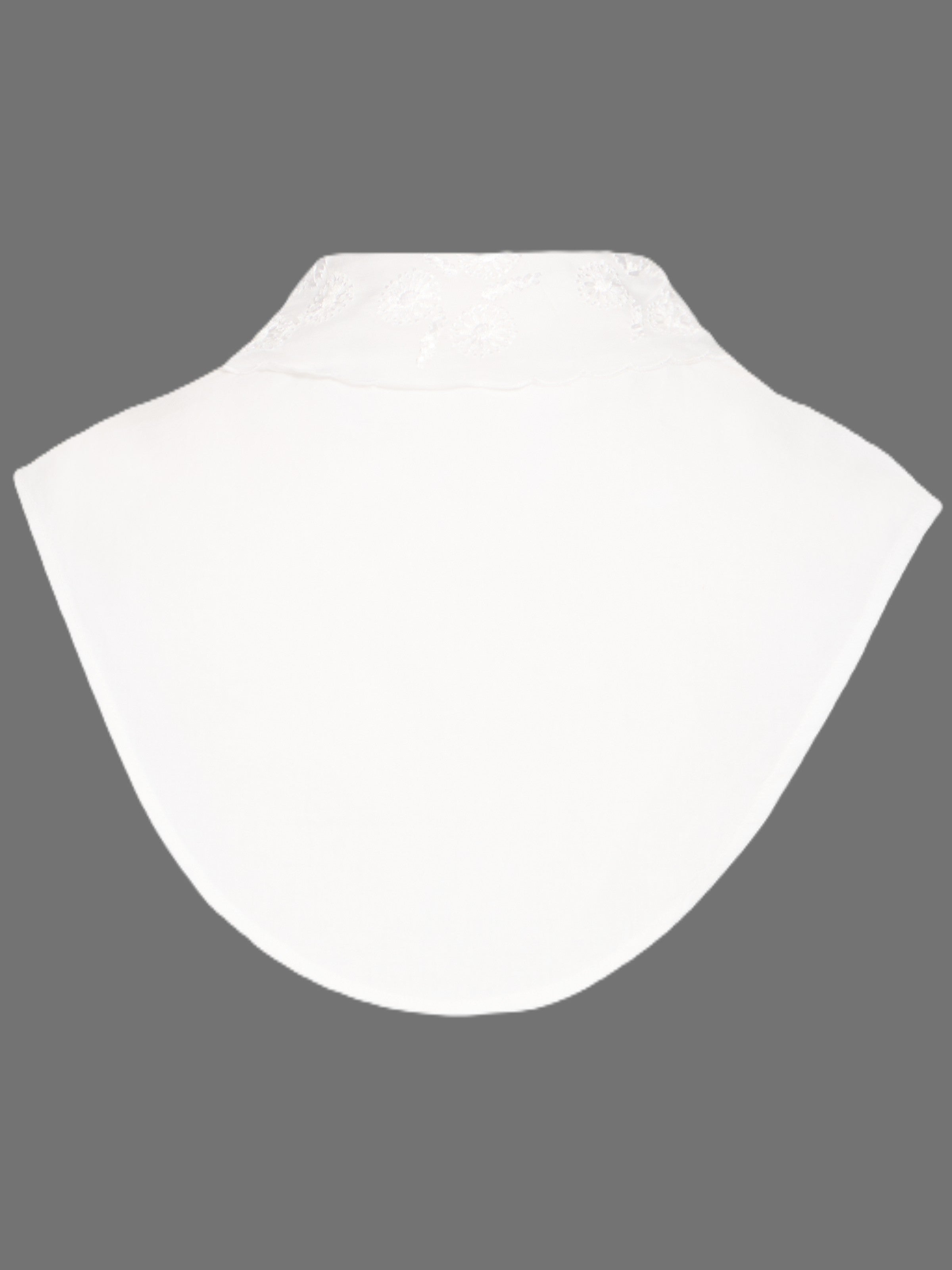 Ichi Abeinine Embroidered Floral Collar in white, accessory detail from Ichi with delicate floral embroidery