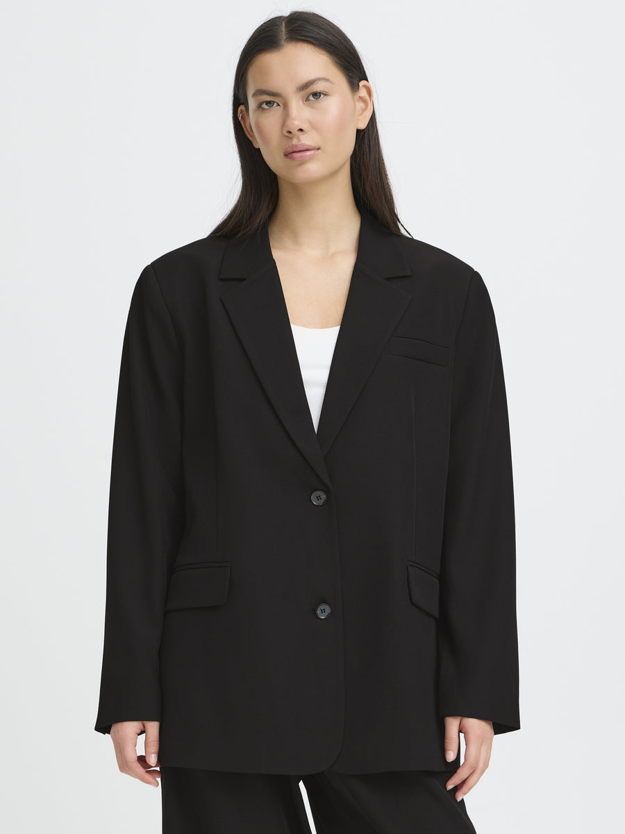 ICHI Fava 2 Button Oversized Blazer