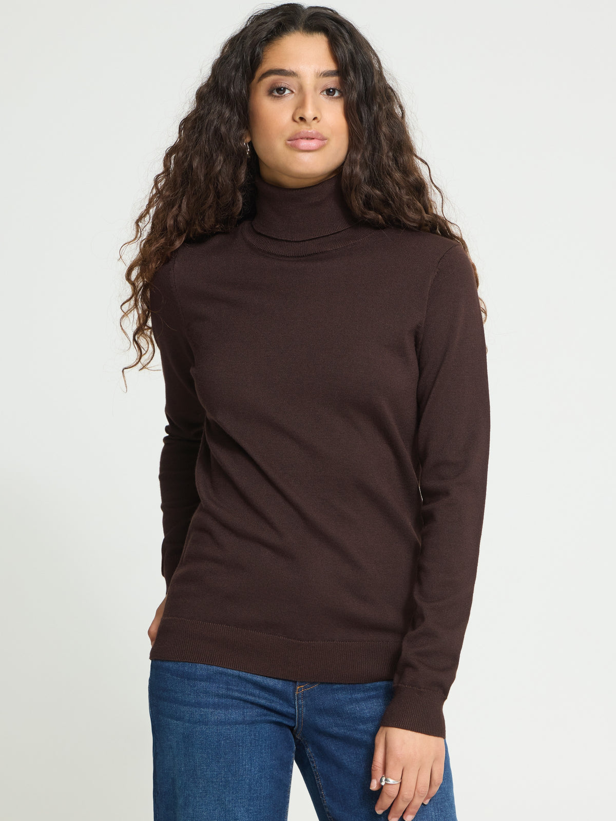 Ichi Luis Classic Mock Neck Sweater