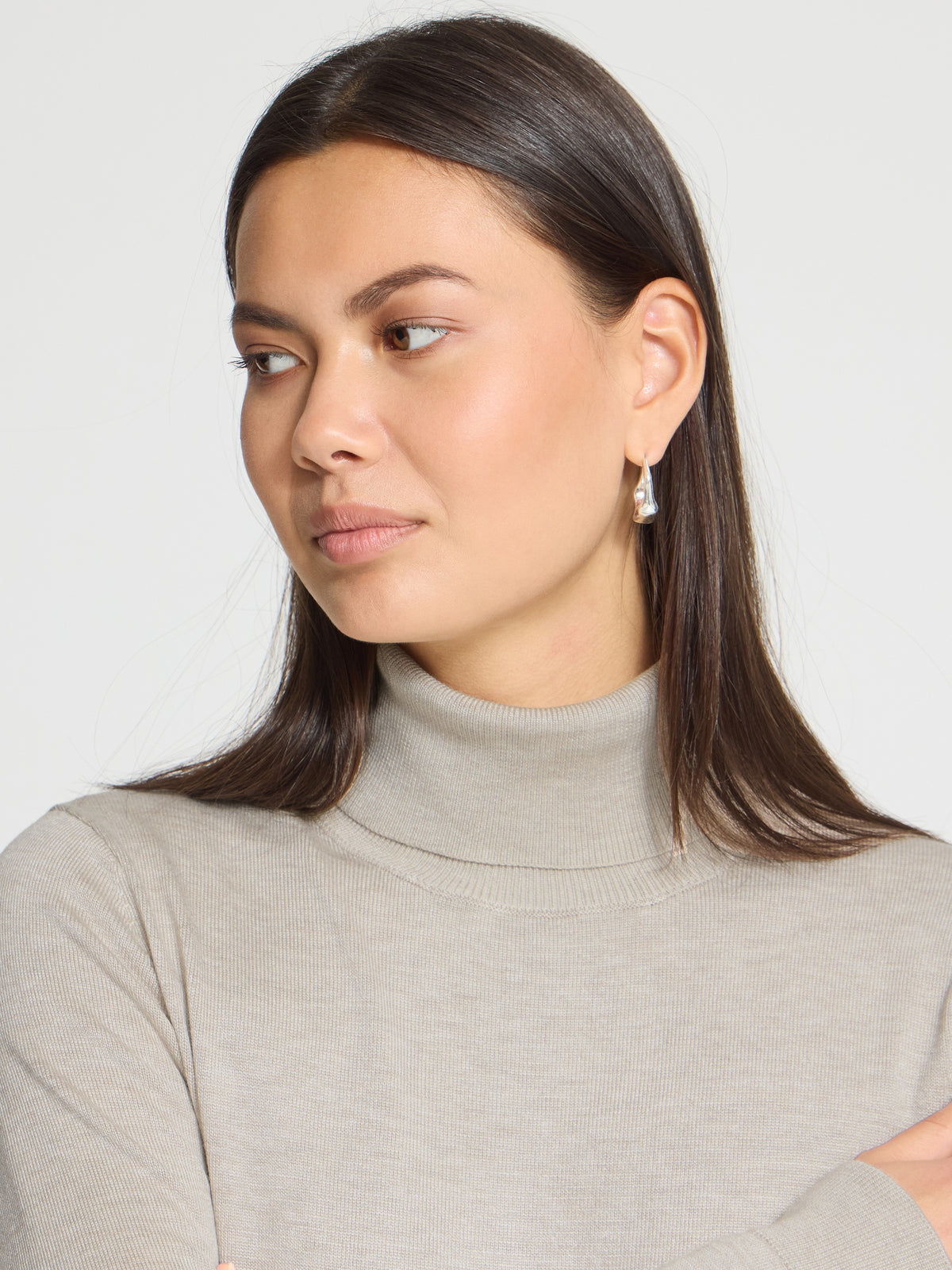 Ichi Luis Classic Mock Neck Sweater