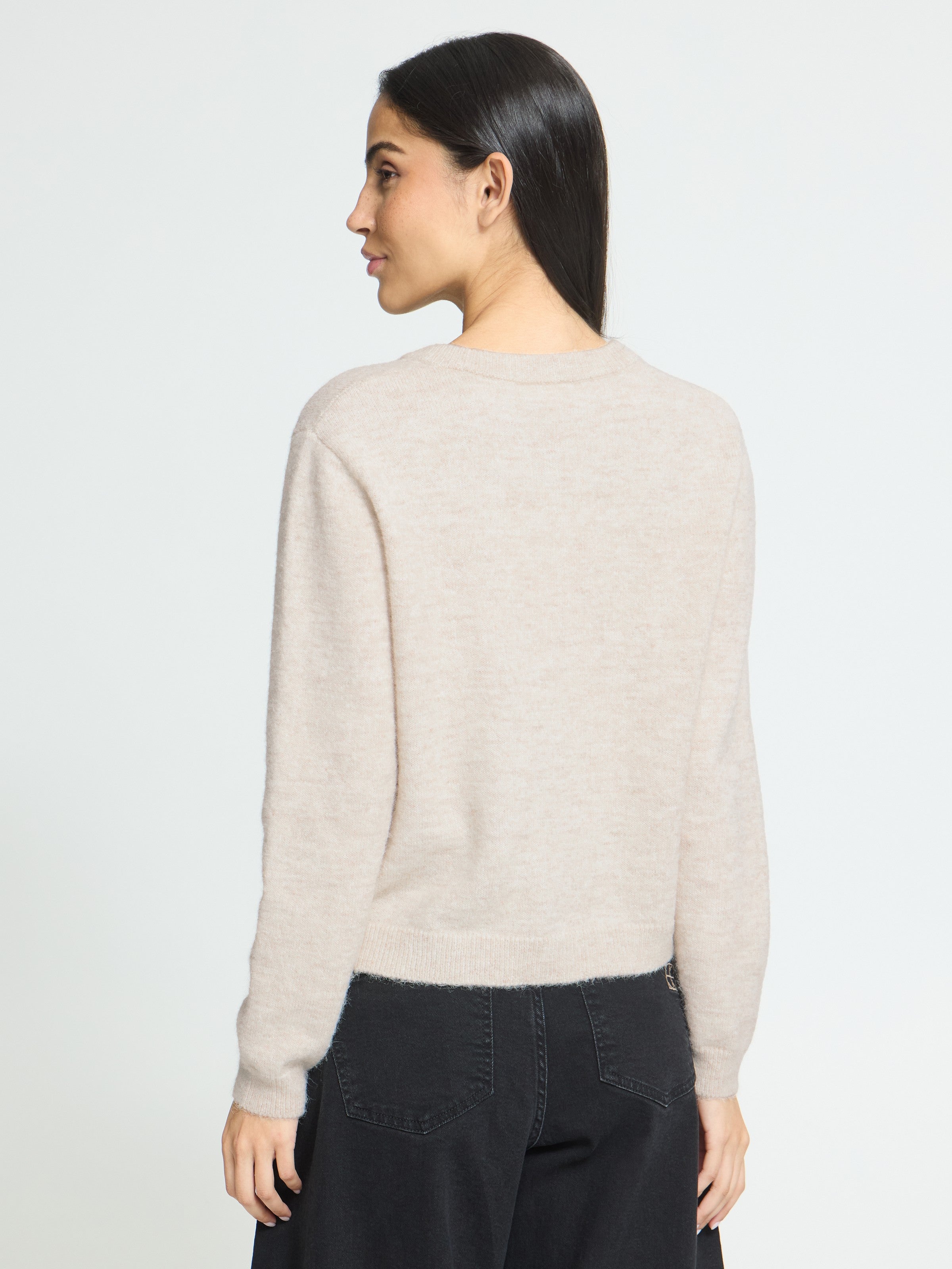 Ichi Fanita Collar Button Cardigan