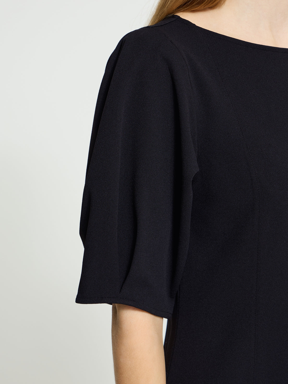 Ichi Katine Pintuck Short Sleeve Dress