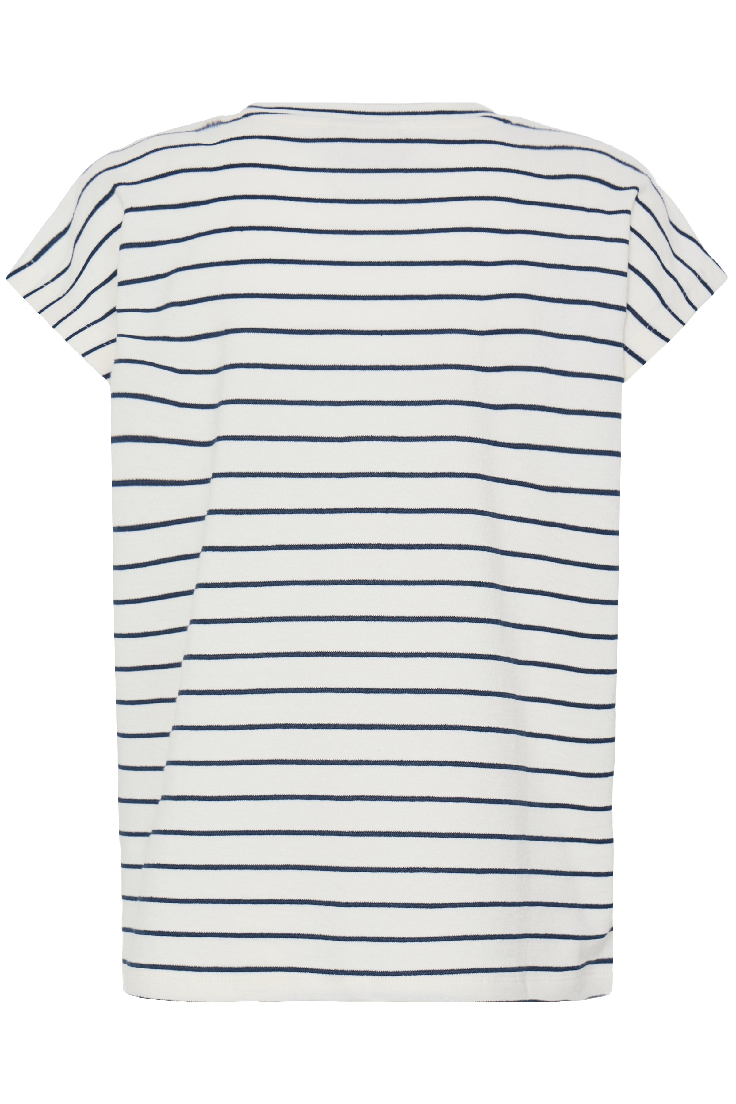 Fransa Fauna Cotton Striped Short Sleeve Top