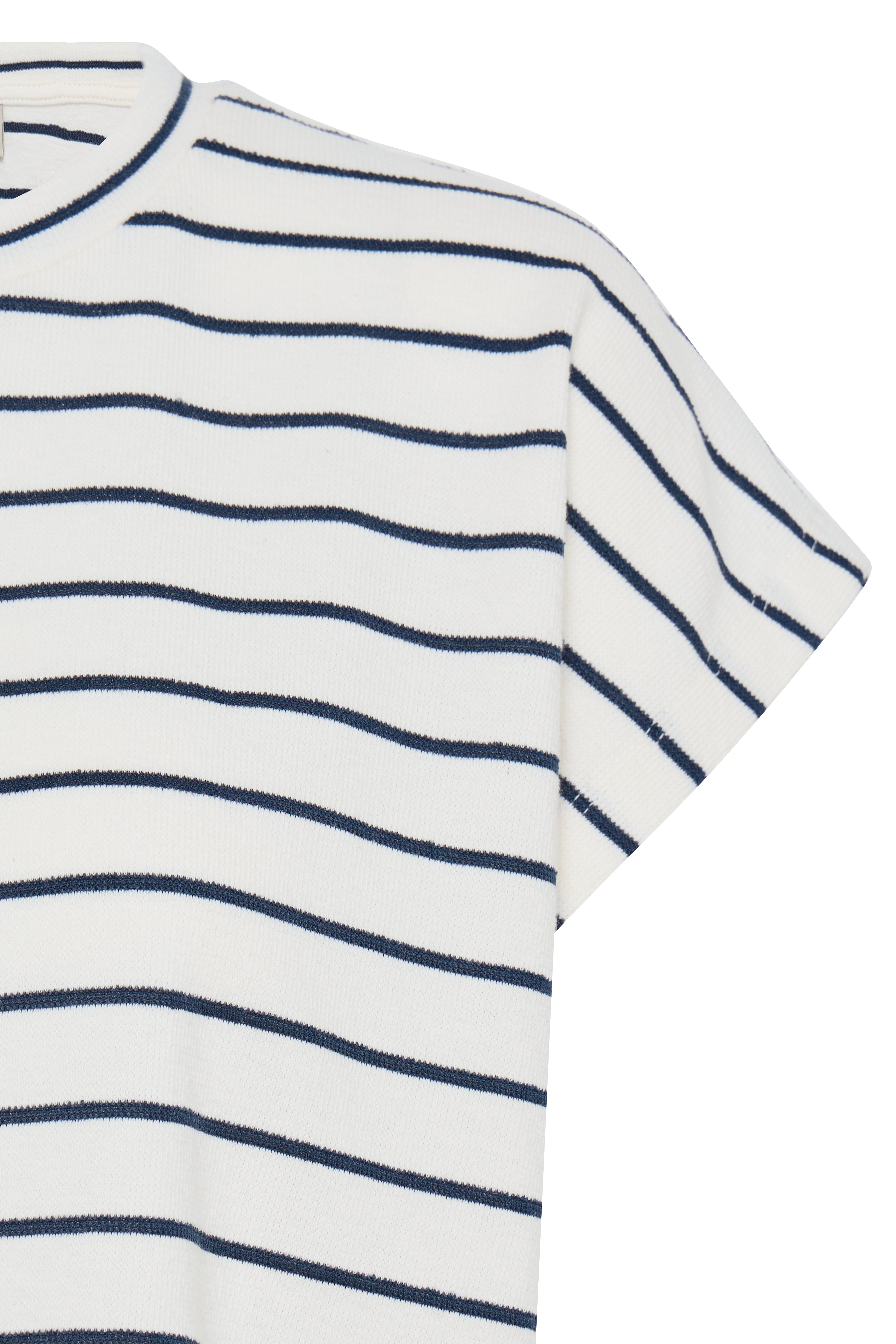 Fransa Fauna Cotton Striped Short Sleeve Top