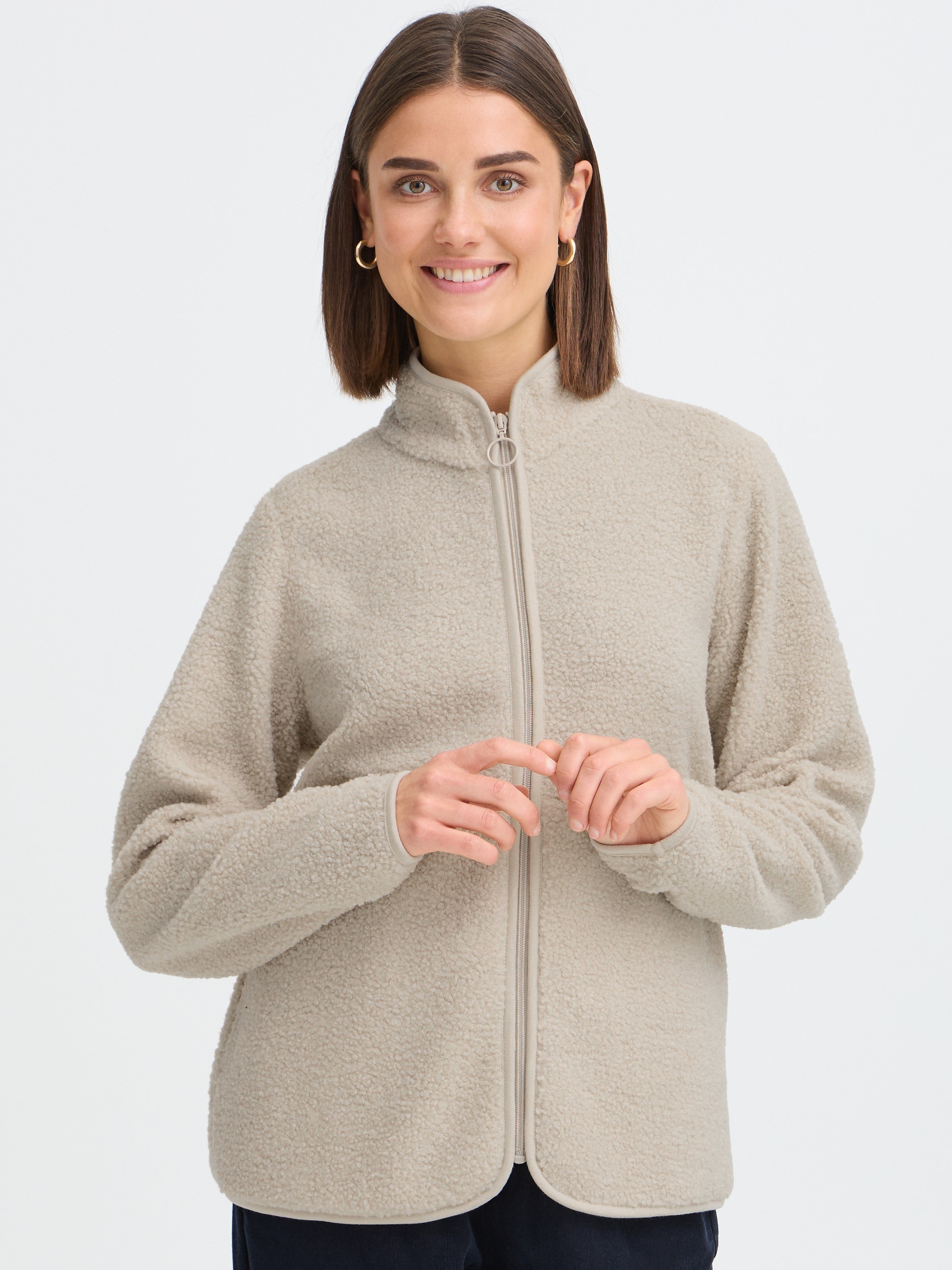 Fransa Tenya Sherpa Zip Jacket