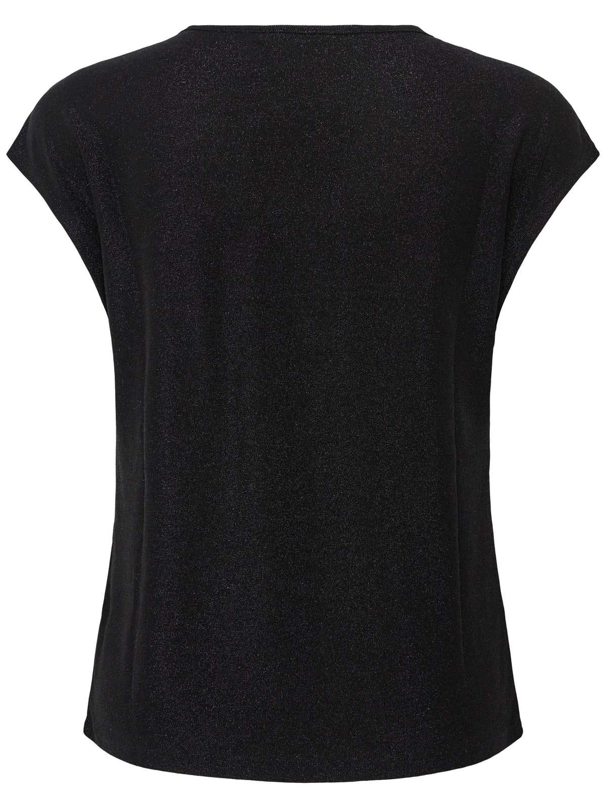 Fransa Marissa Shimmer Short Sleeve Top in black