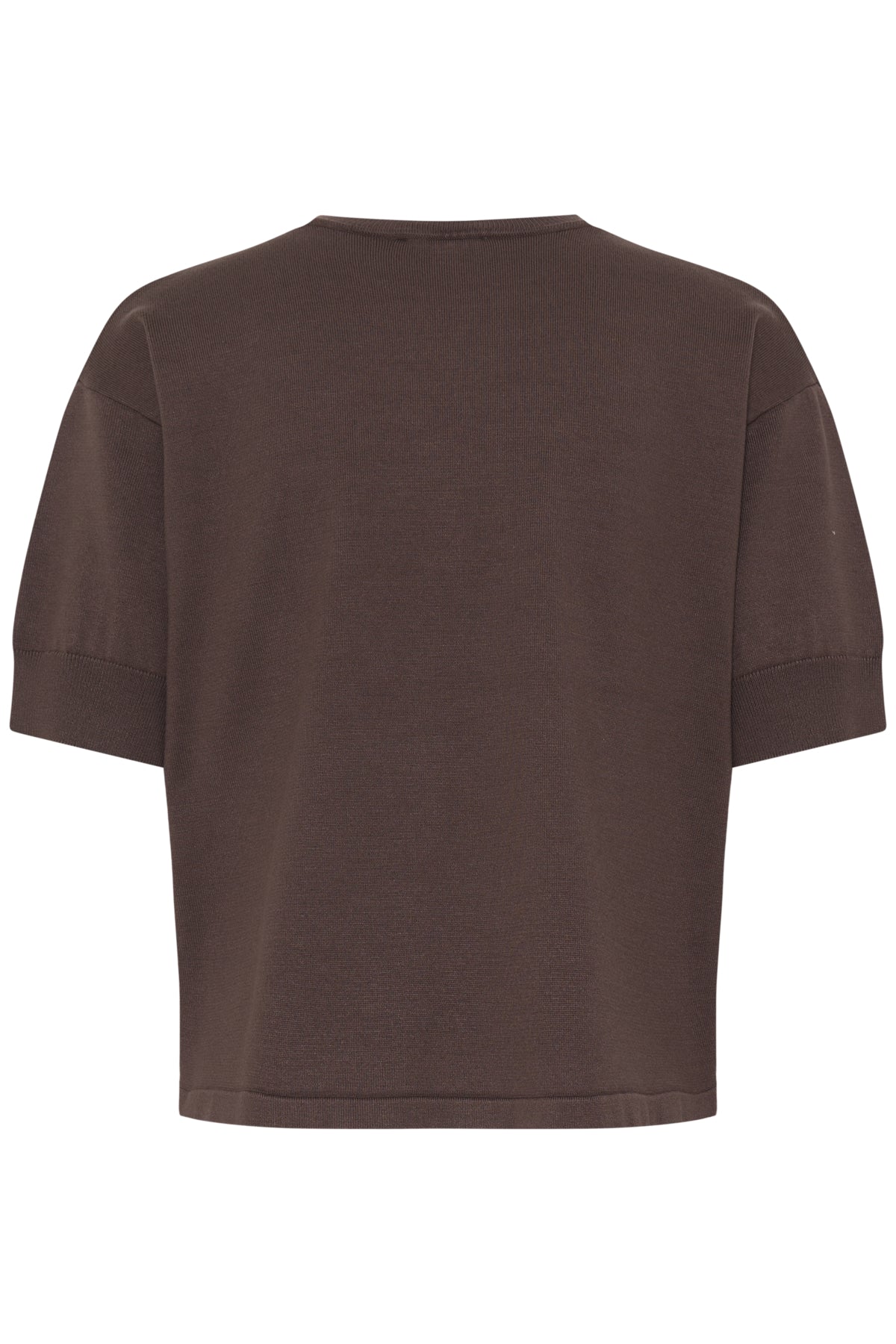 B. Young Morla Short Sleeve Crew Top in brown from B. Young, casual knitted short sleeve top for everyday wear