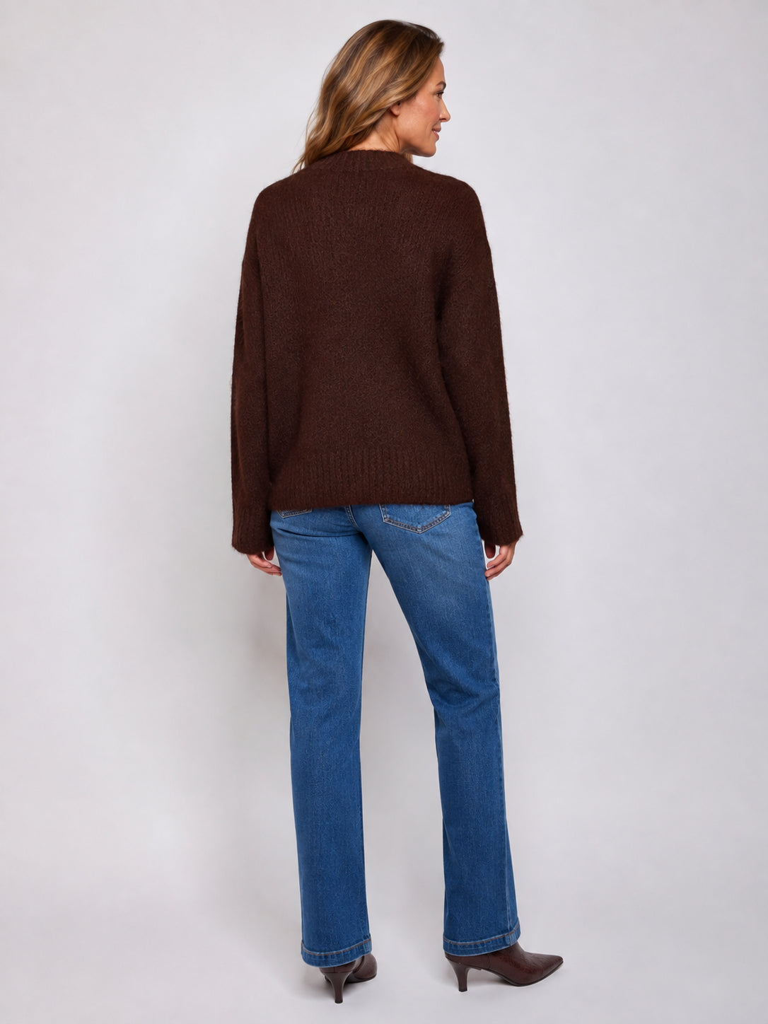 B. Young Millers V Neck Wool Blend Sweater