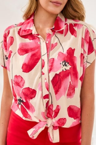 Tribal Mesmer Beauty Tie-Front Blouse