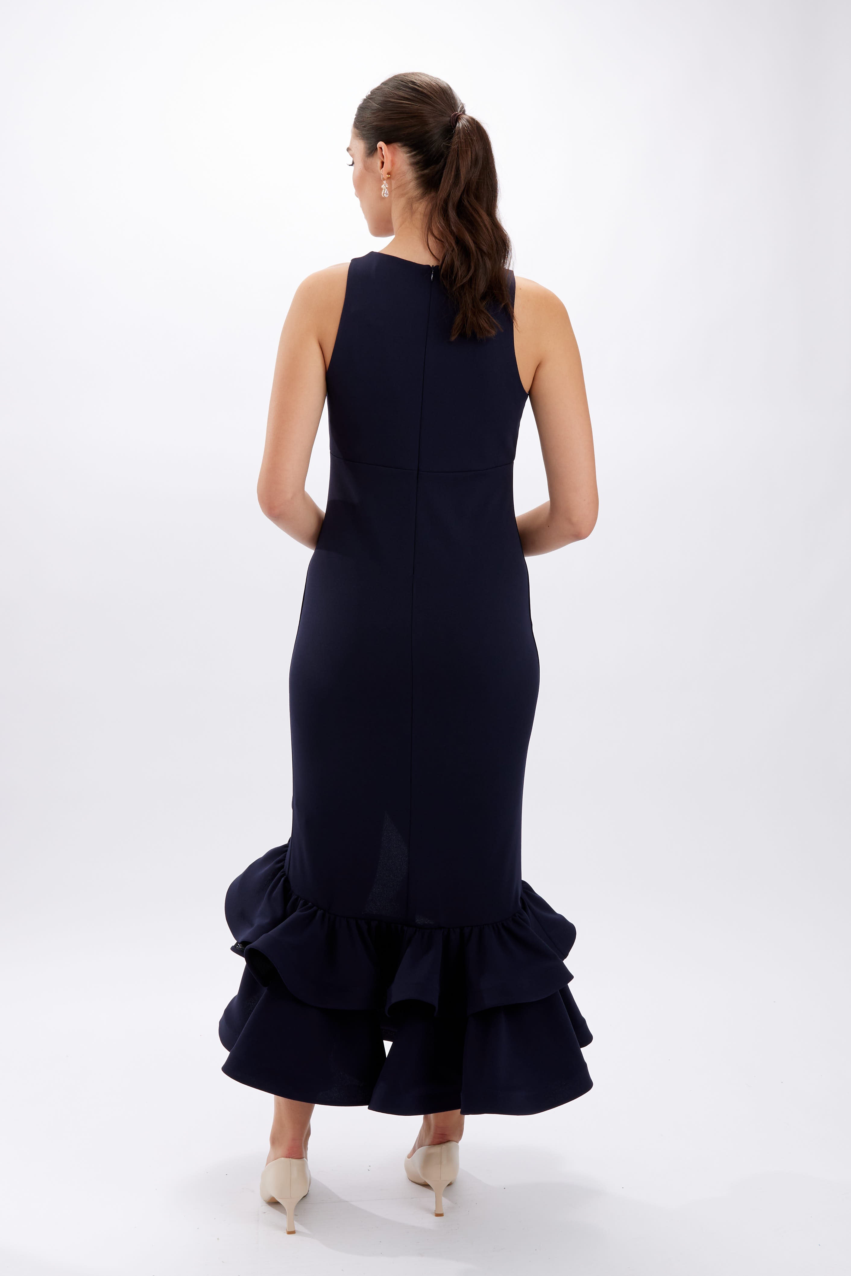 Frank Lyman Cha Cha Frill Side Slit Dress
