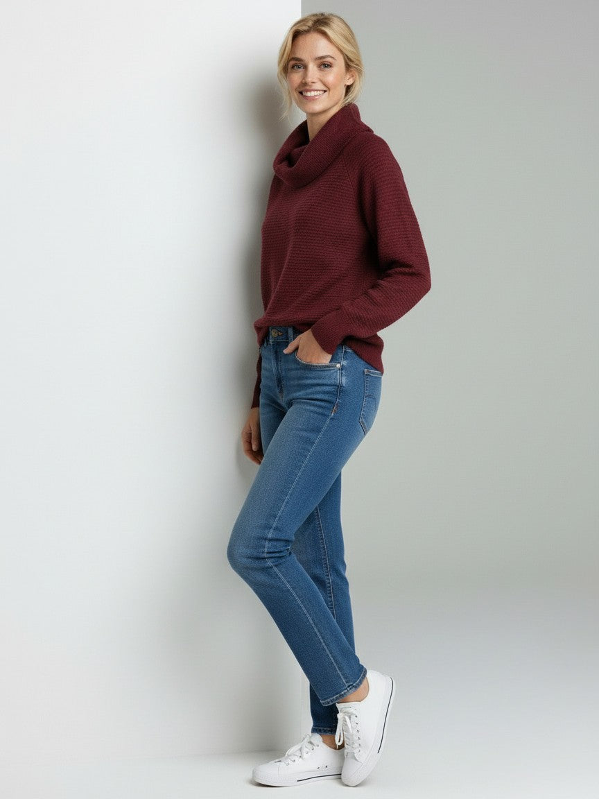 Almost Otto Cowl Neck Long Sleeve Sweater