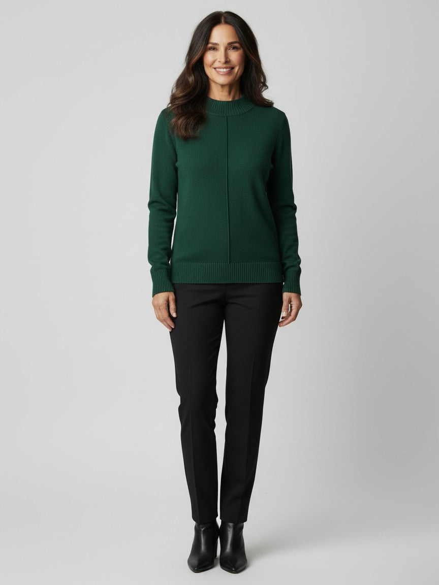 Cheryl Front Seam Mock Neck Sweater