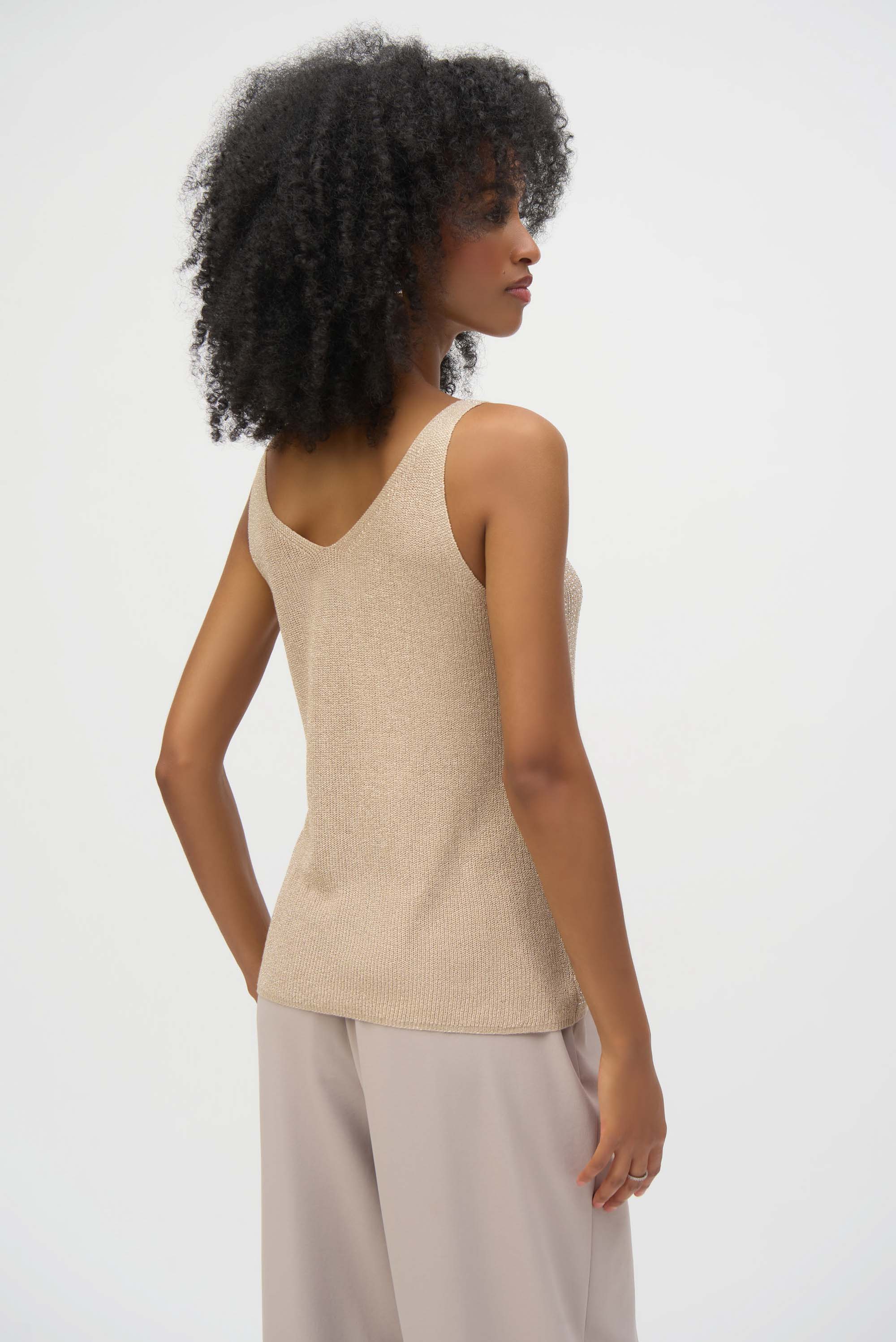 Joseph Ribkoff Dazzle Metallic Knit Top