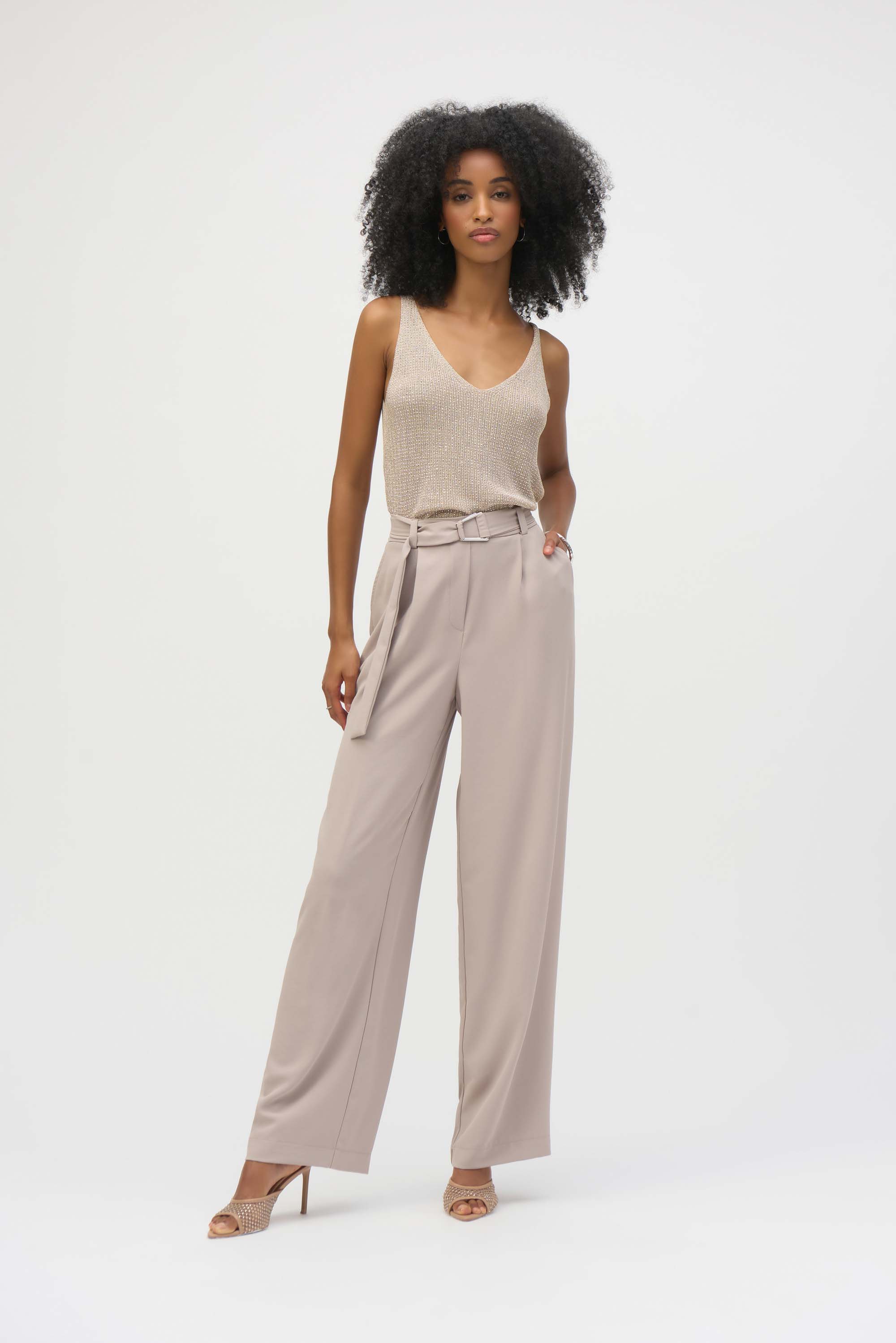 Joseph Ribkoff Dazzle Metallic Knit Top