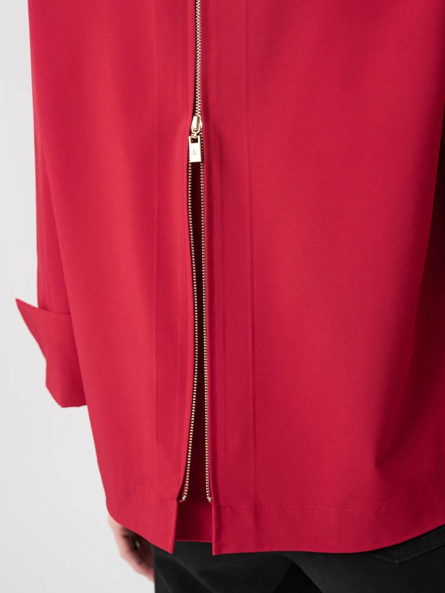 Joseph Ribkoff Poplin Zip-On-Back Button Front Shirt