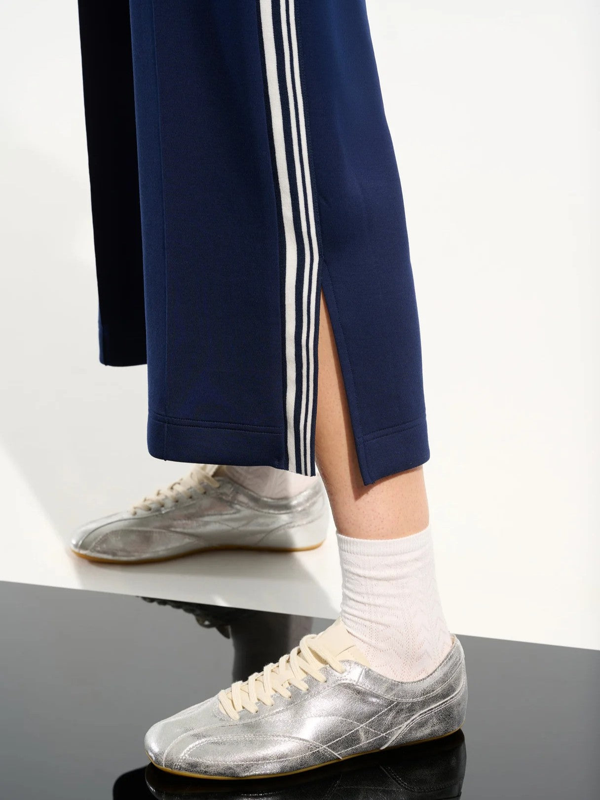 Joseph Ribkoff Scuba Stripe Jersey Crop Pant