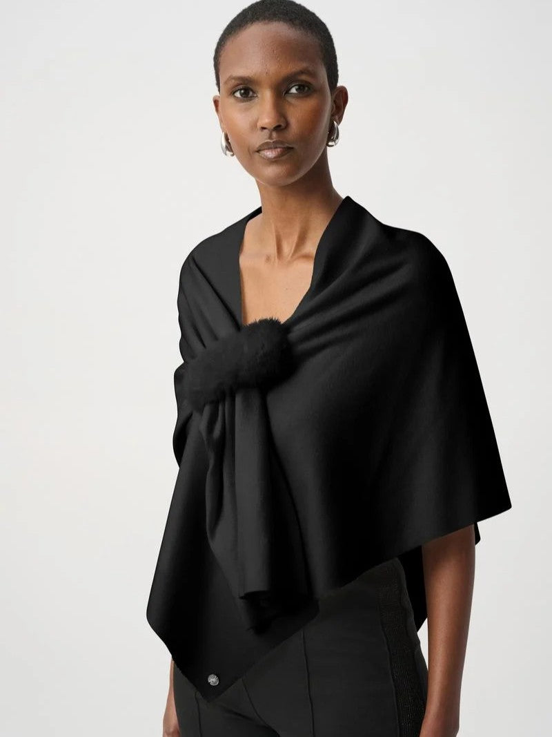 Joseph Ribkoff Parker Faux Fur Trim Wrap