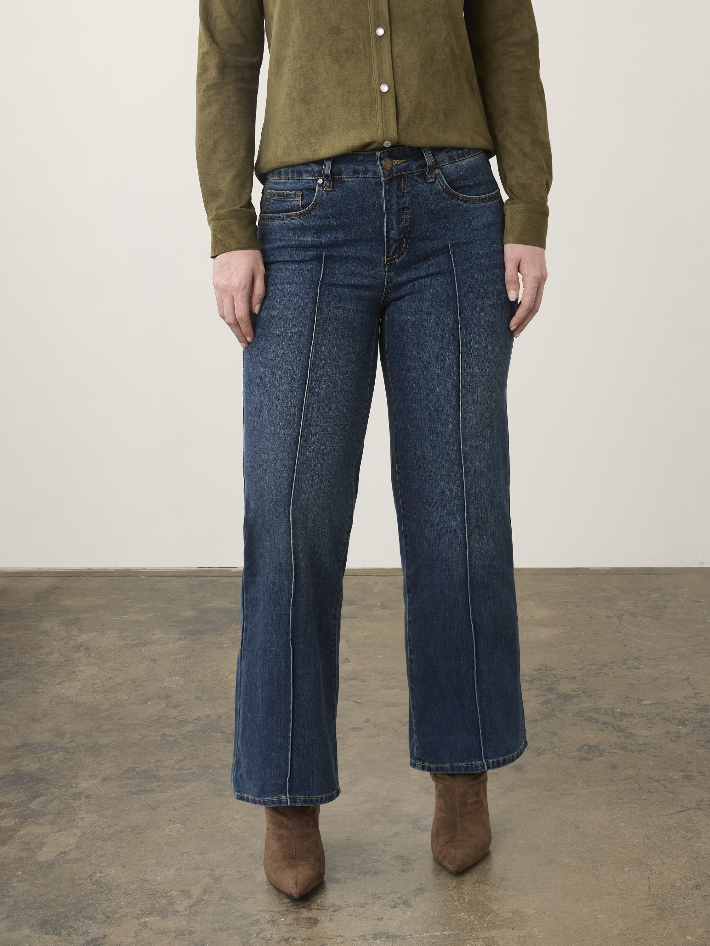 FDJ Olivia Wide Leg Denim Jeans