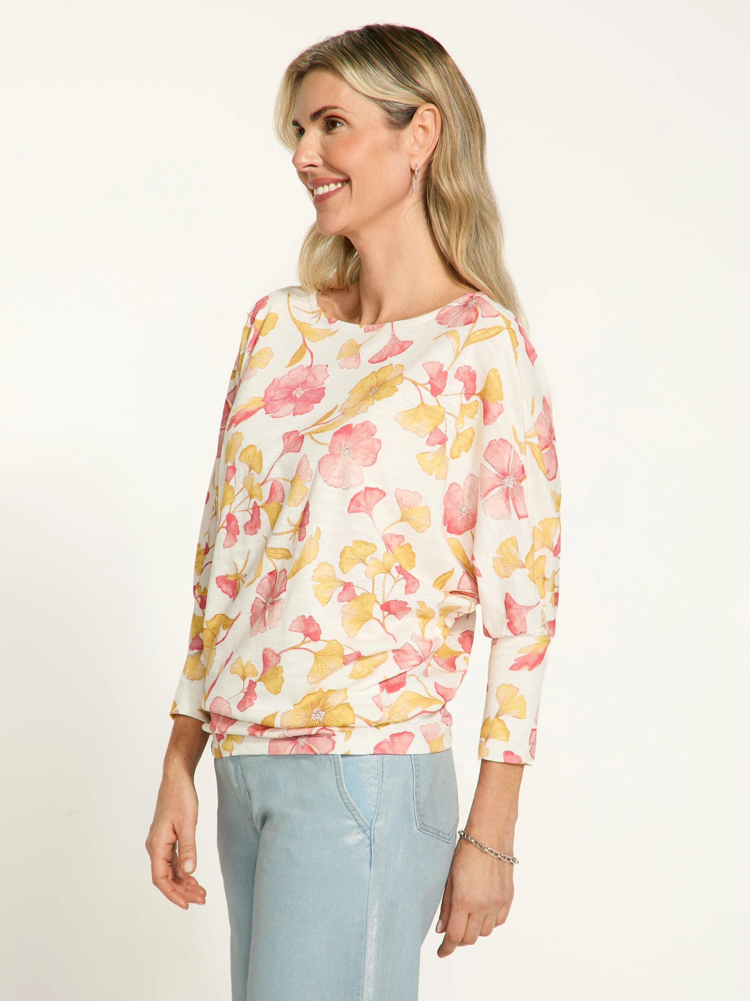 FDJ Canopy Batwing Floral Top